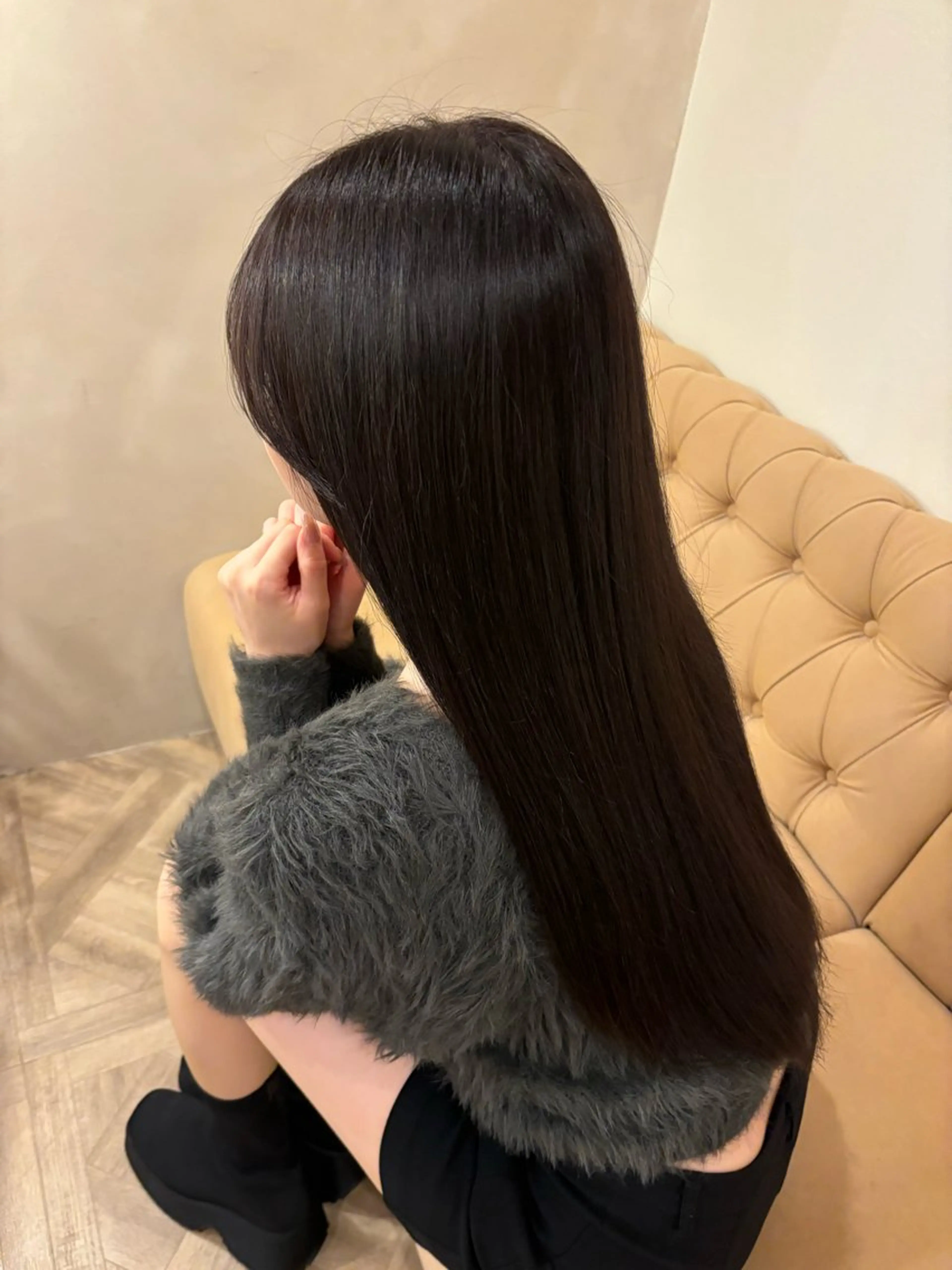 ロング カラー カット ヘアカラー トリートメント 暖色/ミルクティー/ レイヤー/yuriaのヘアスタイル