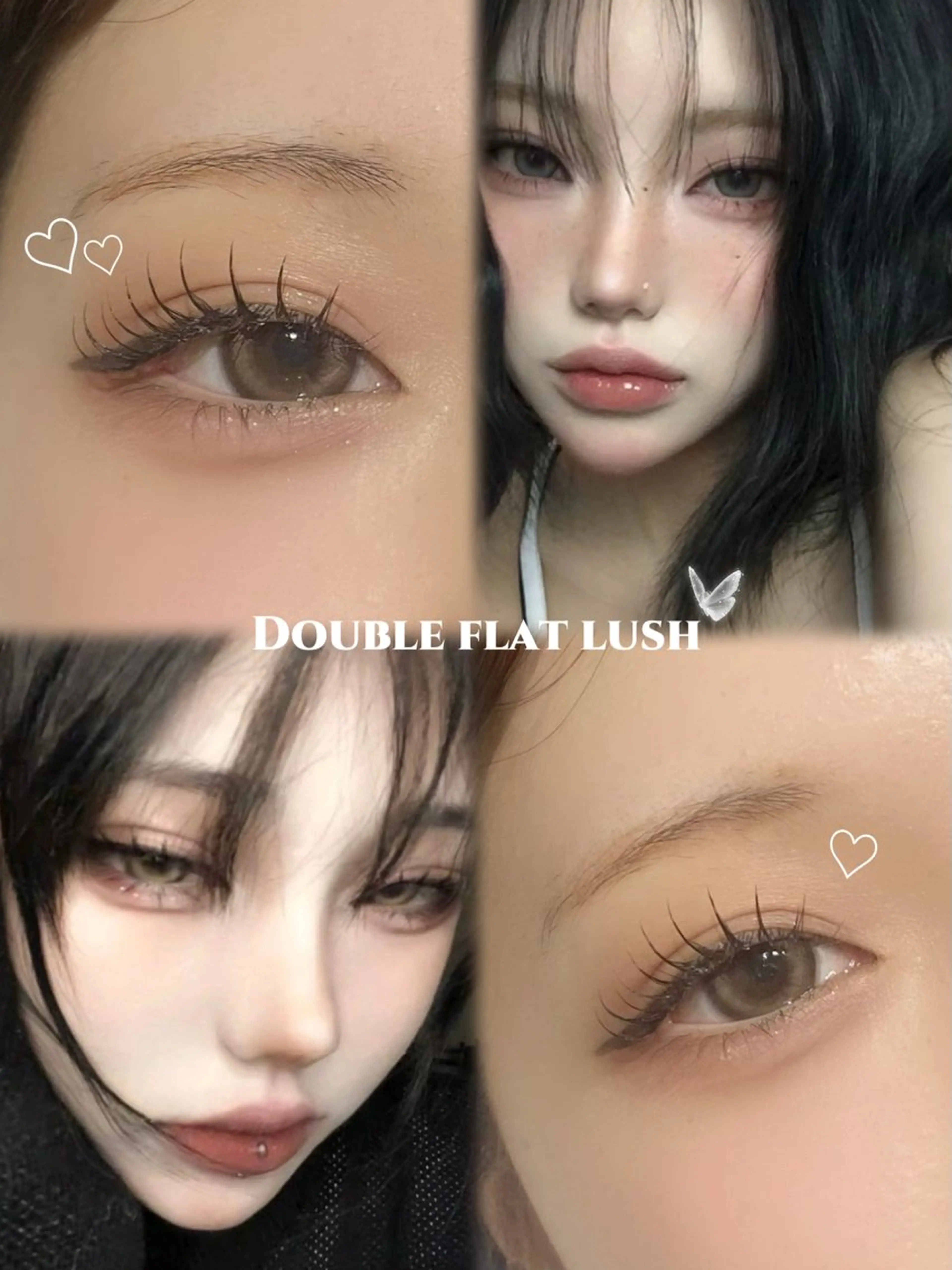 【マツエク】 ナチュラル盛れ🖤バインドロック 60束(120本) /ダブルフラットラッシュの写真