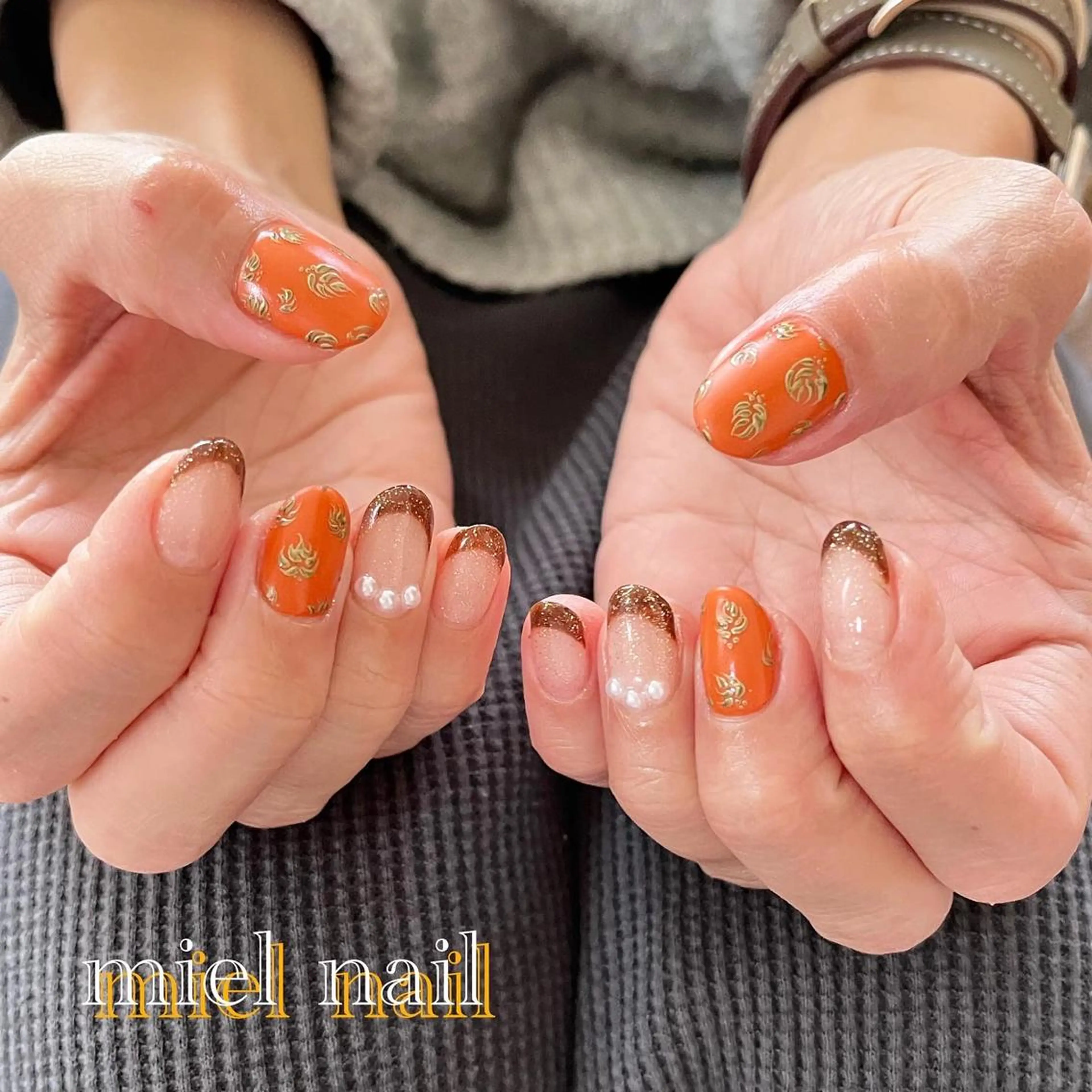 ネイル フレンチネイル ハンドネイル miel nailのネイルデザイン