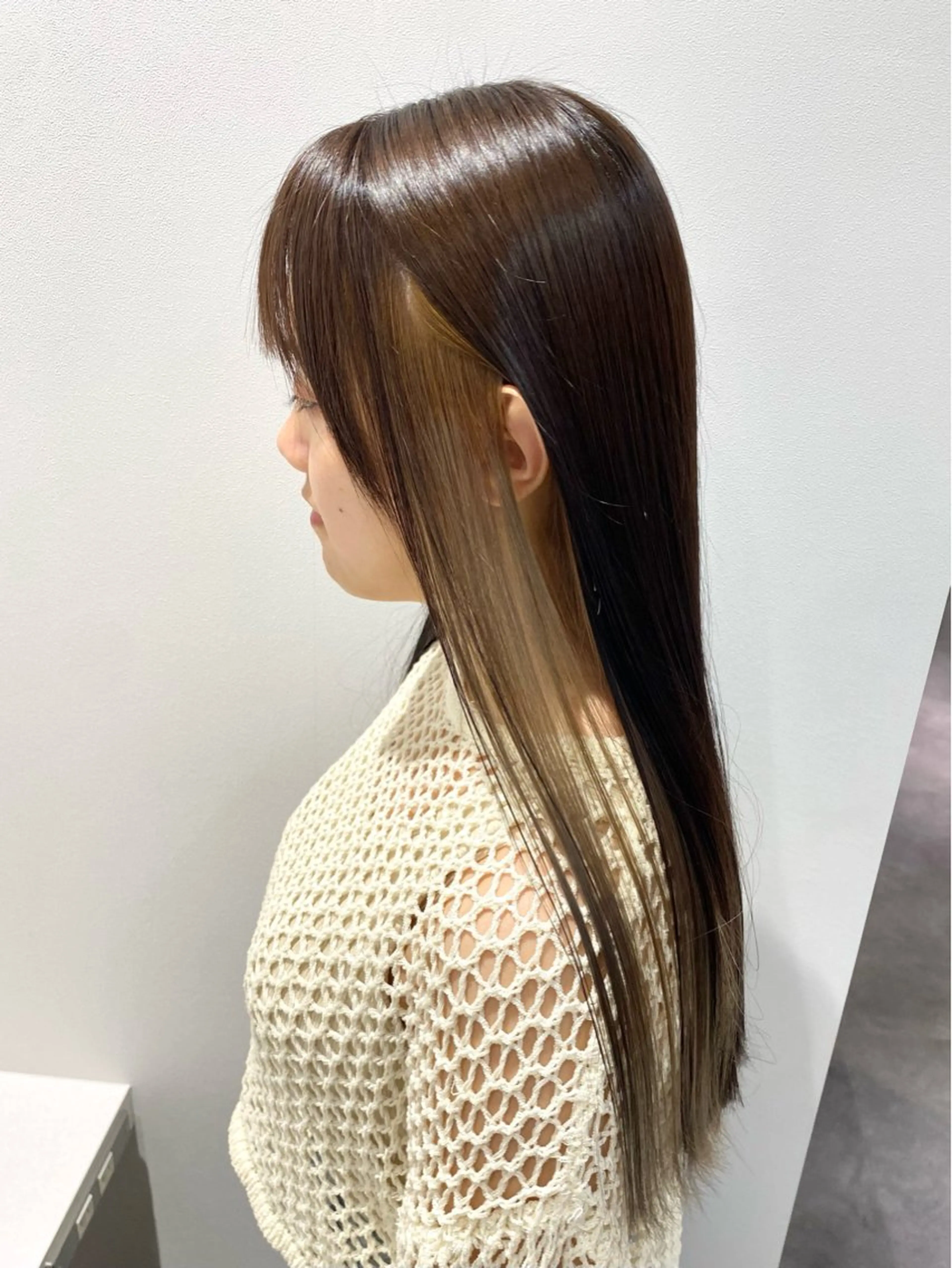 セミロング カラー カット ヘアカラー トリートメント 髪質改善水素TR× レイヤーカット/熊澤のヘアスタイル