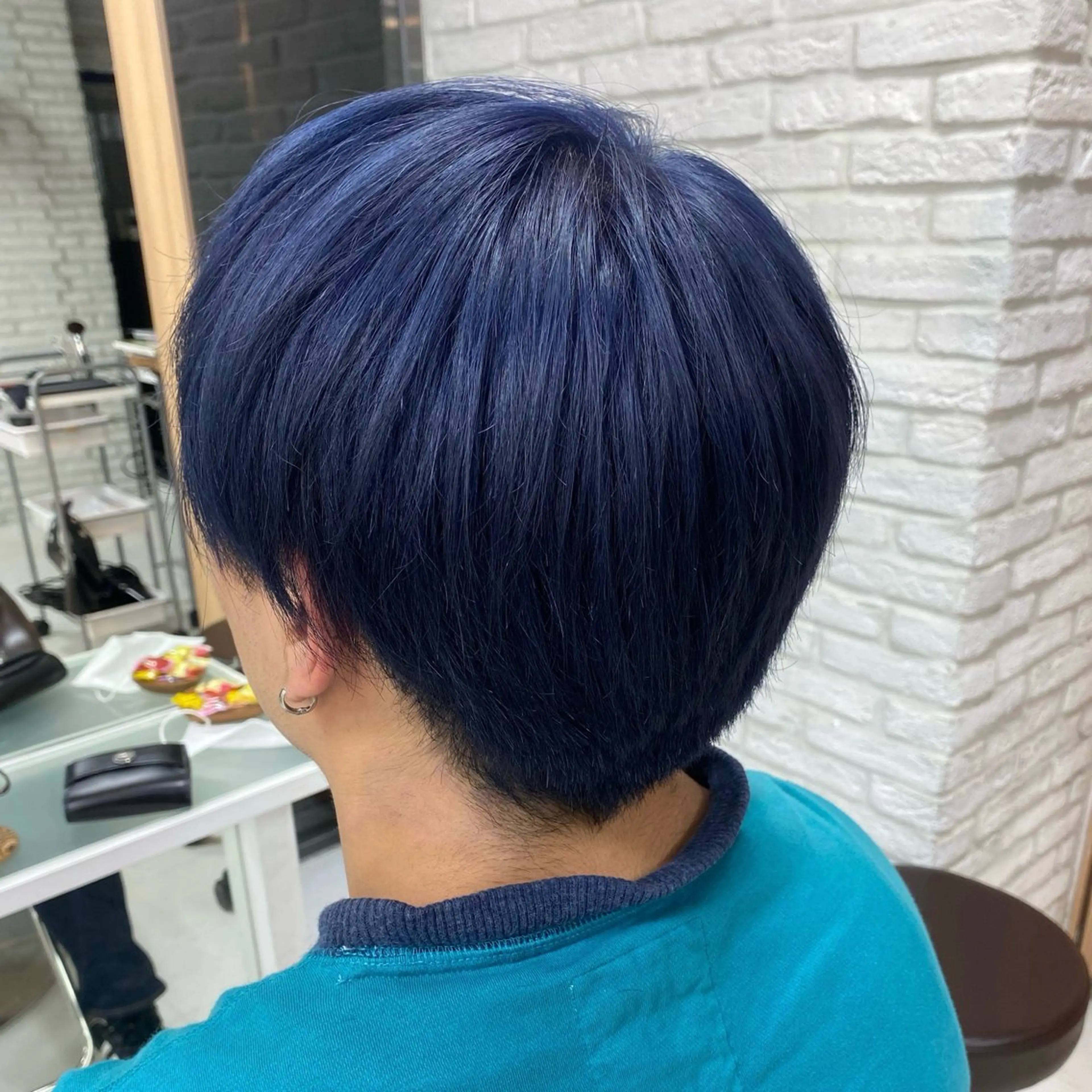 カラー ブルーカラー ネイビーカラー カット ヘアカラー トリートメント さいとう あやかのヘアスタイル