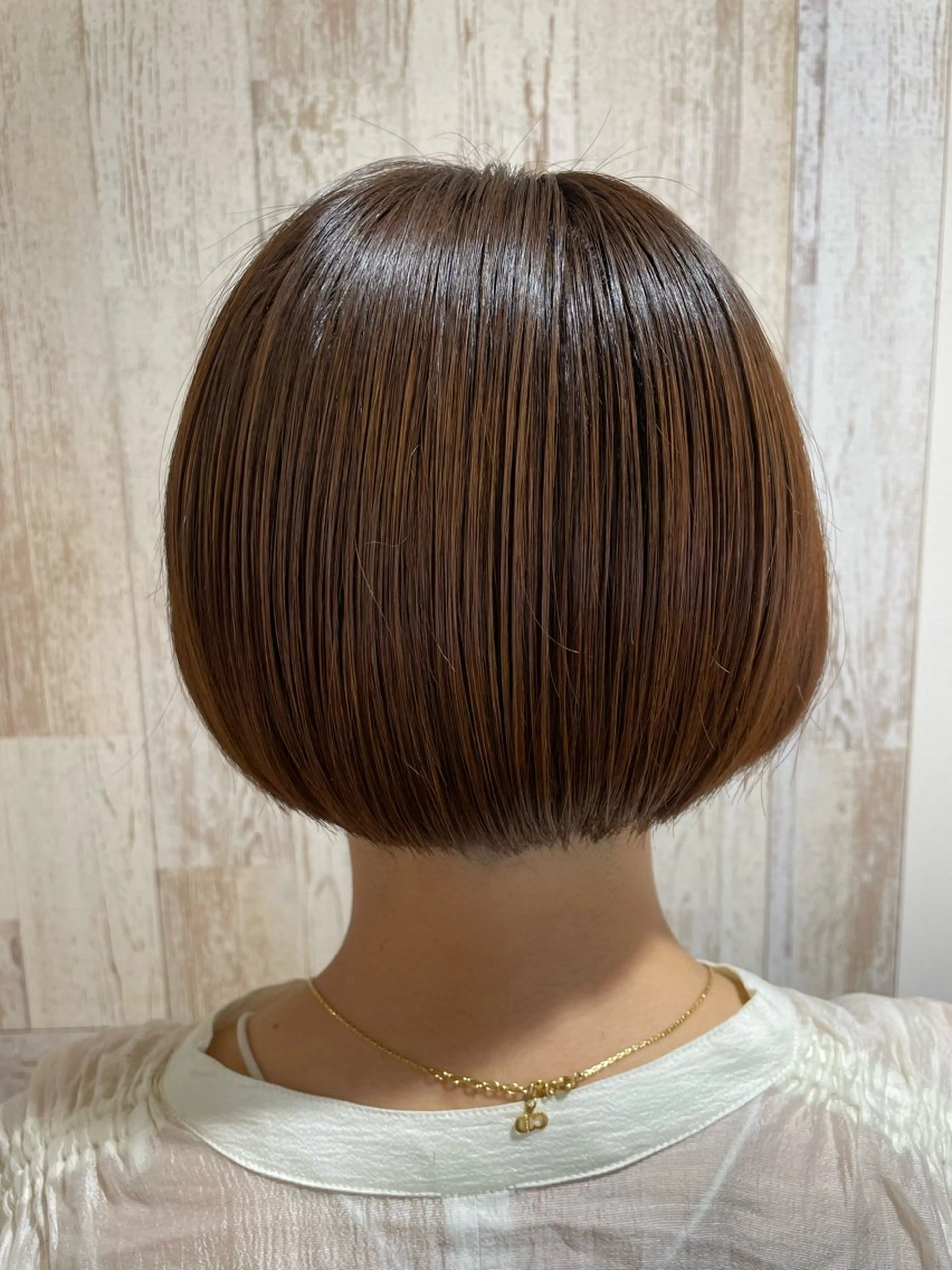 ミディアム カラー 似合わせカットパーマ 長峯丈士のヘアスタイル