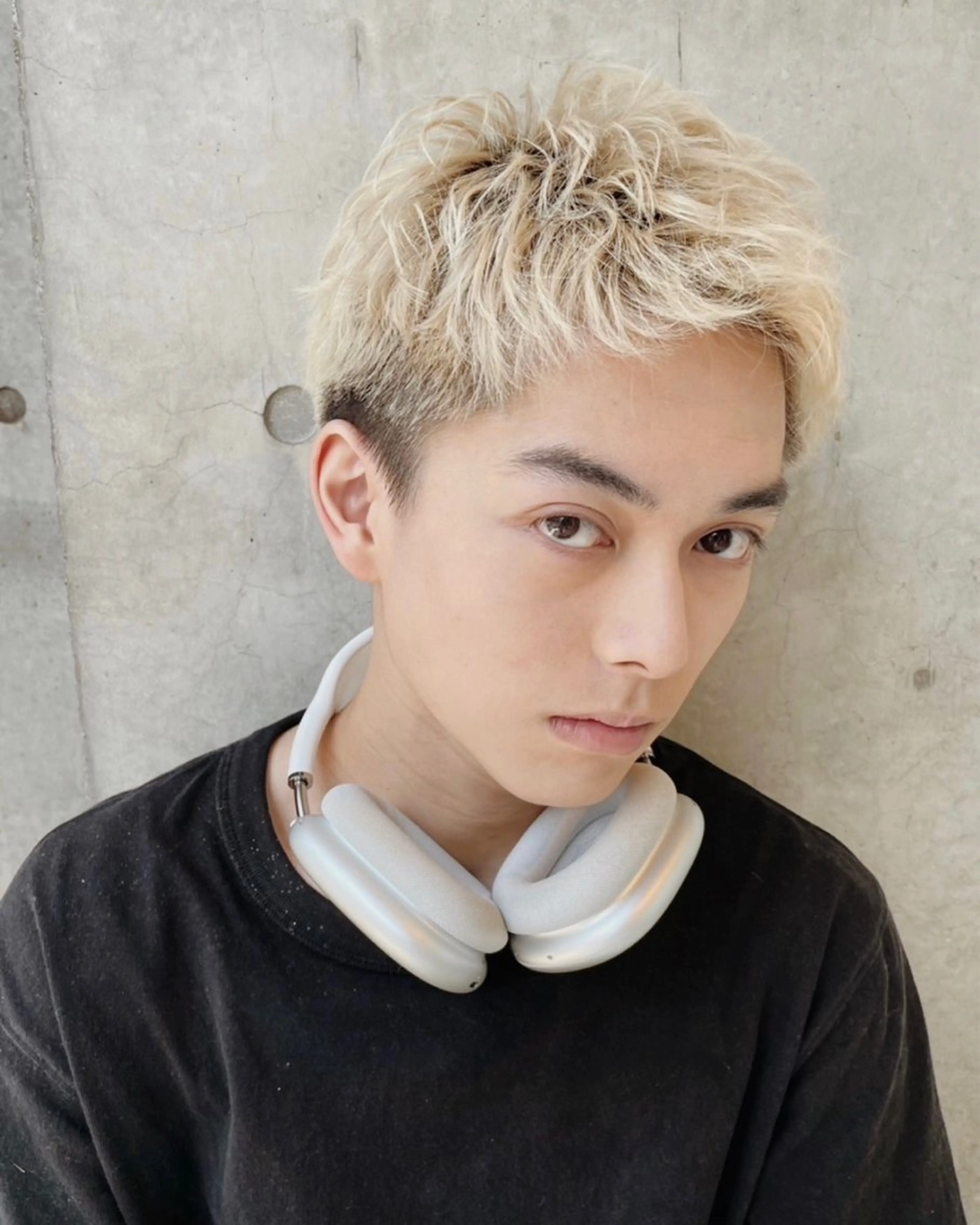 カラー パーマ ヘアアレンジ メンズ オールバック アップバング ビジネス コンマヘア 七三 ショートヘア原宿 fifth コシのヘアスタイル