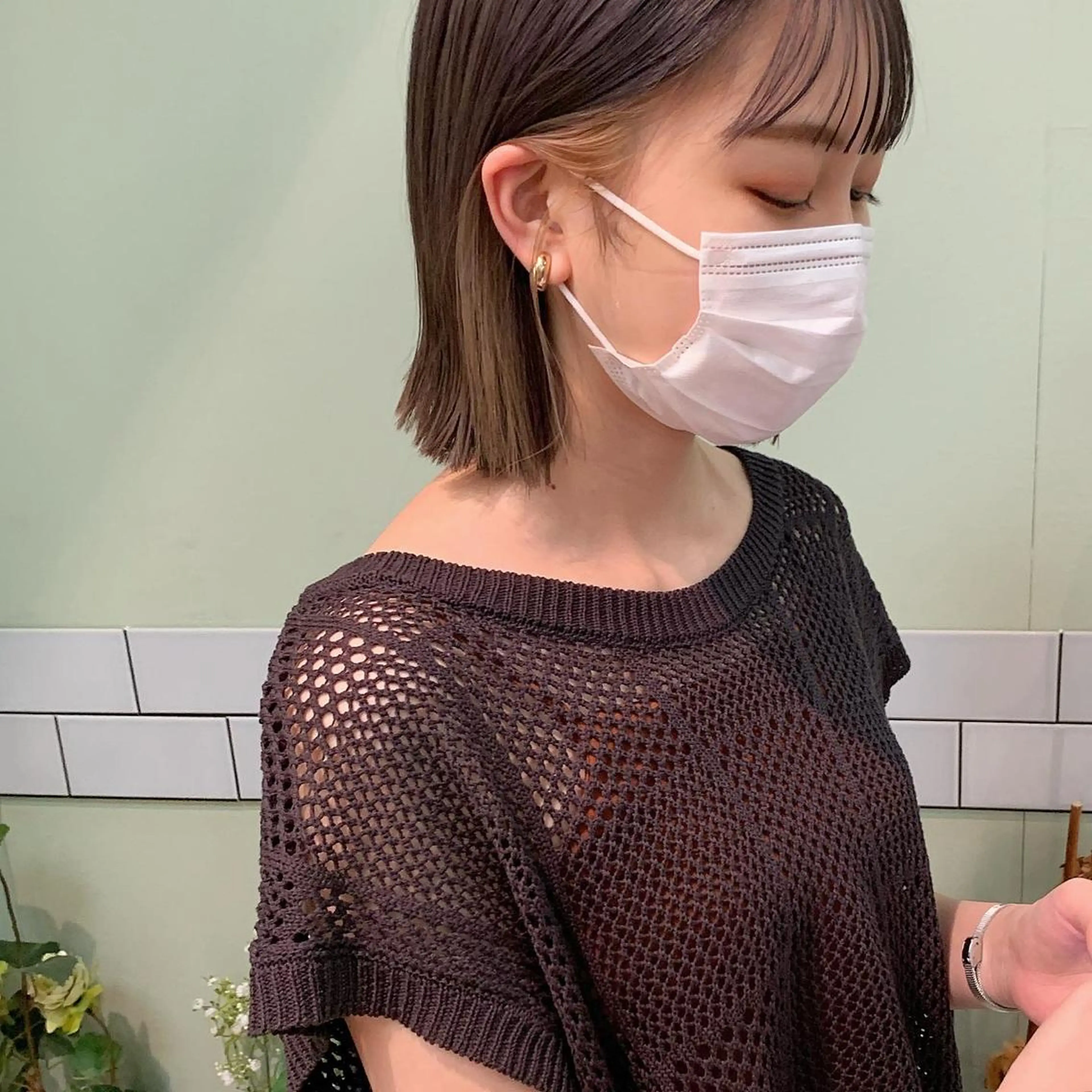 ショート カラー ベージュカラー ボブ ﾊｲﾄｰﾝ/ｼｮｰﾄ 村上淳乃🐥のヘアスタイル
