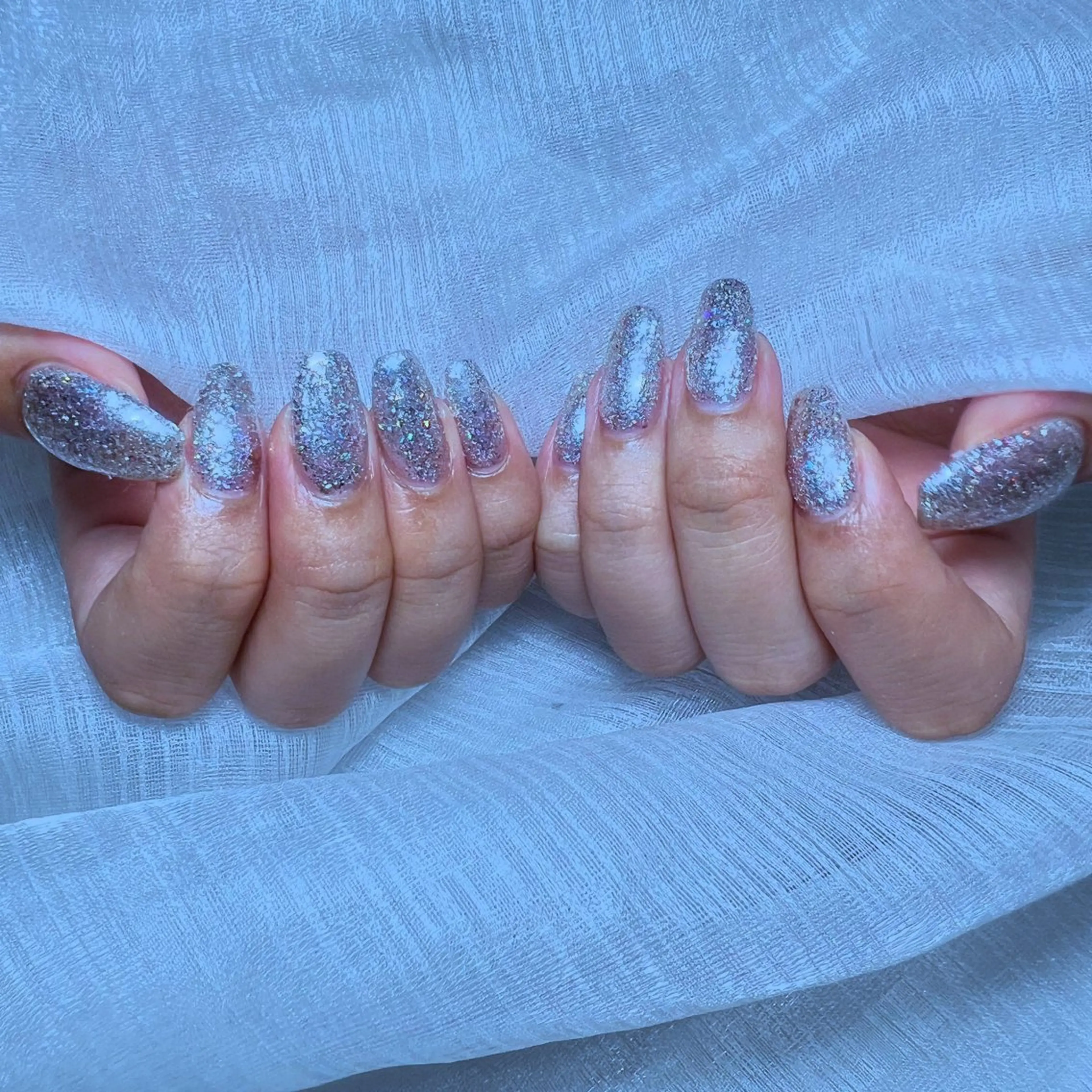 ネイル アートネイル フラッシュネイル フレンチネイル ジェルネイル ガラスフレンチ share所属・. yurieのネイルデザイン