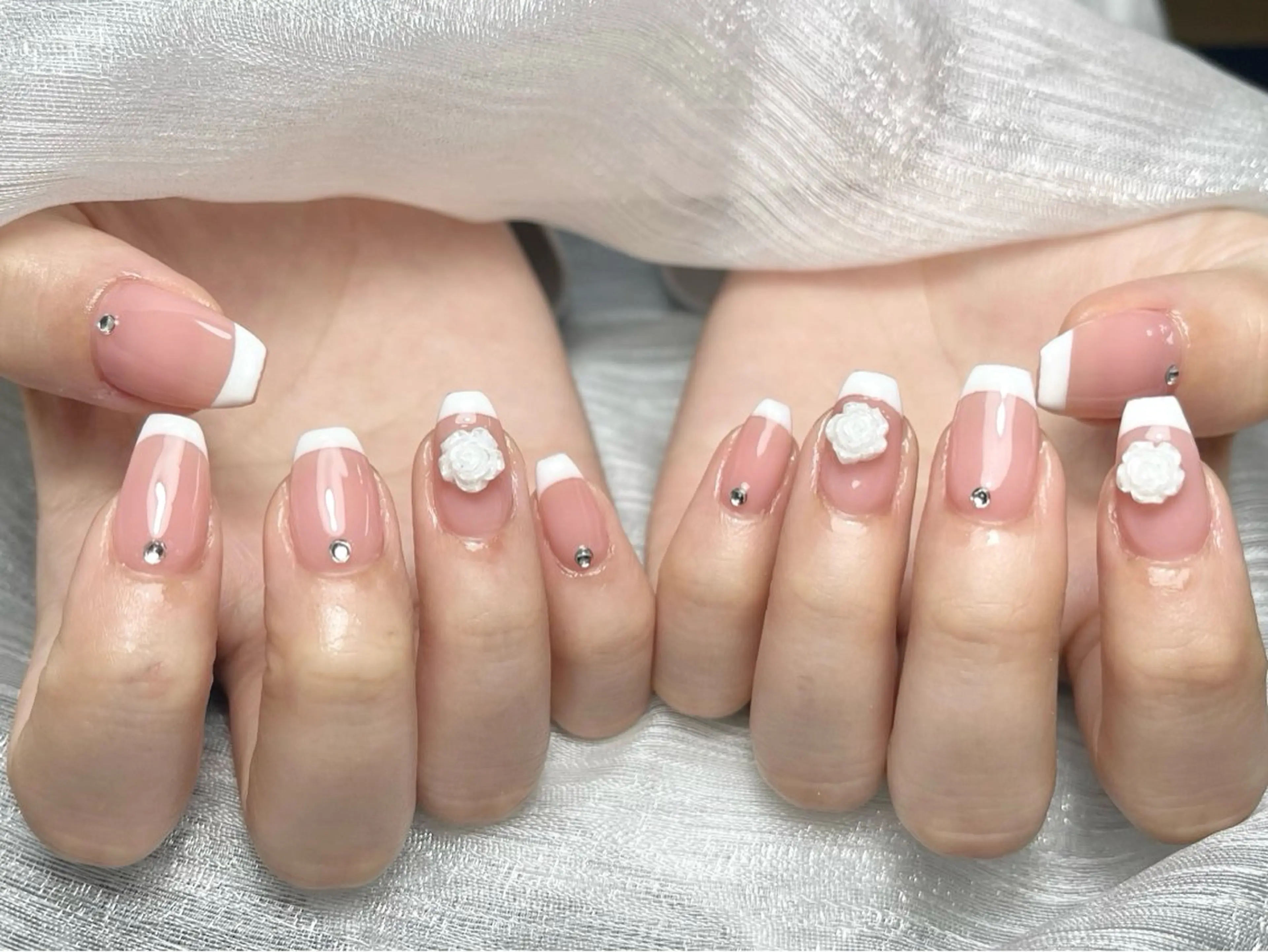 🫰練習モデル💫チップ長さだし+持ち込みデザイン(🎈デザイン、パーツ10本Ok)の写真