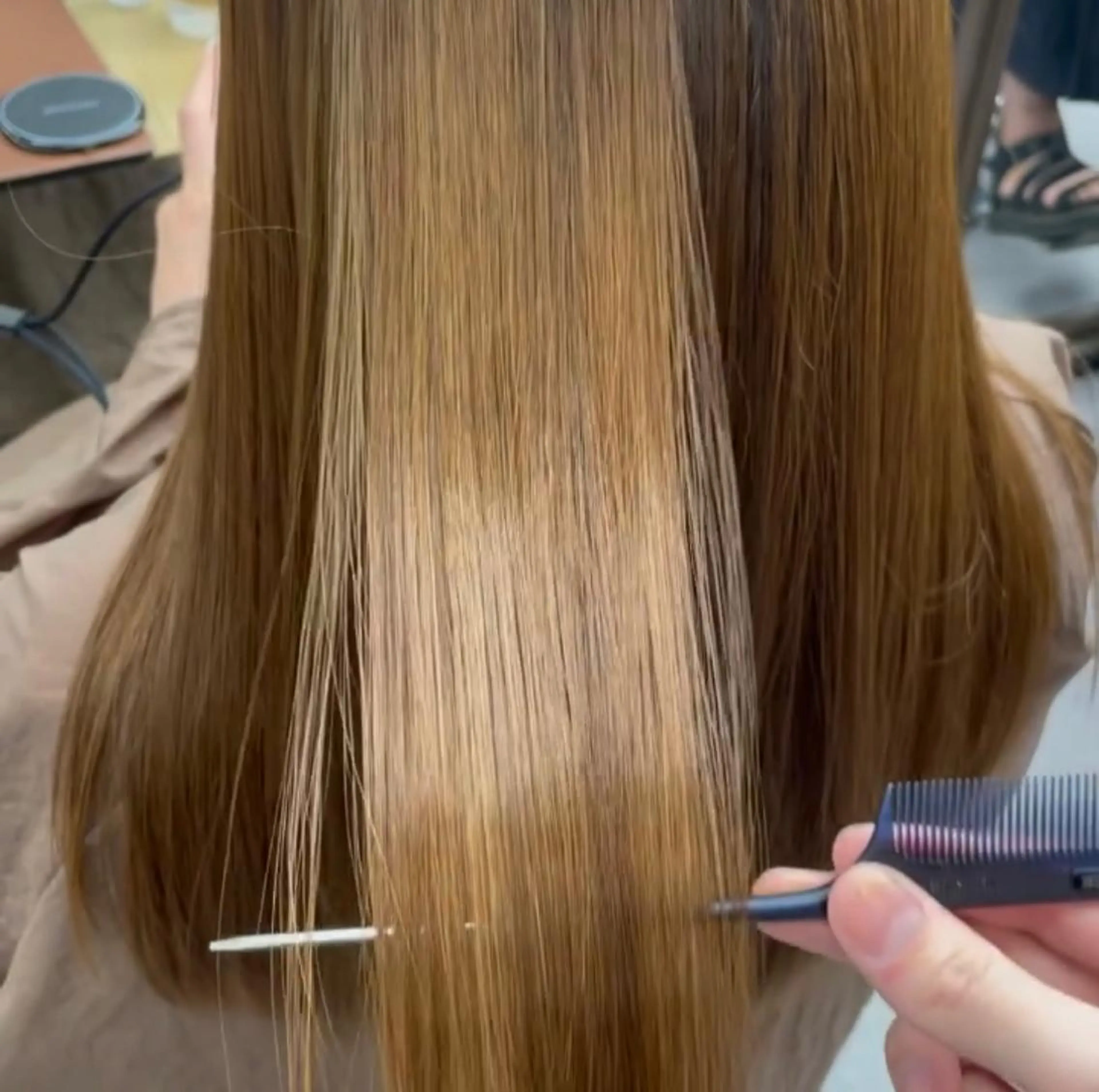 ロング カット 縮毛矯正 le. pidorgeのヘアスタイル
