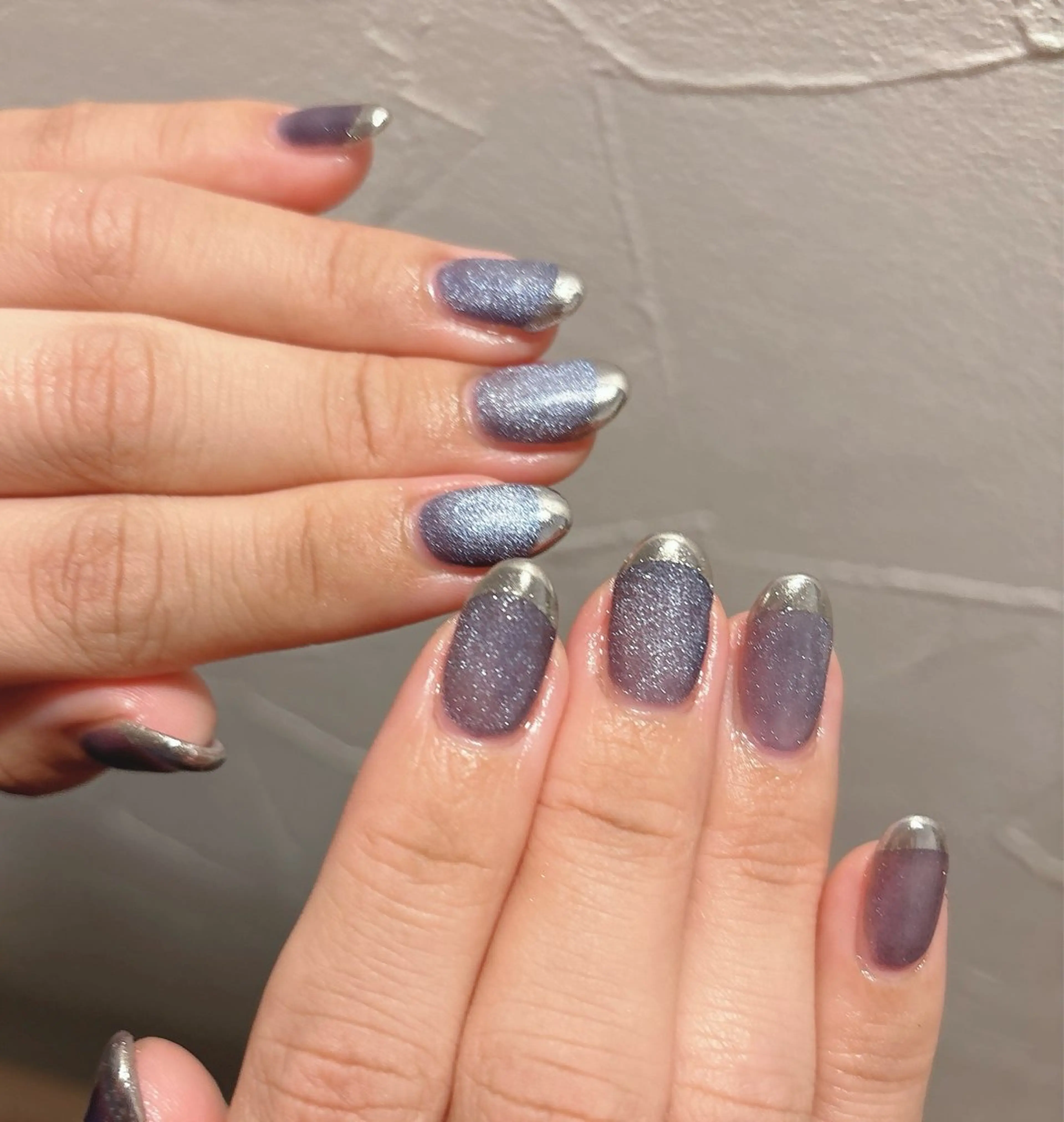 ネイル フレンチネイル マグネットネイル ミラーネイル ハンドネイル nails 🎀meのネイルデザイン