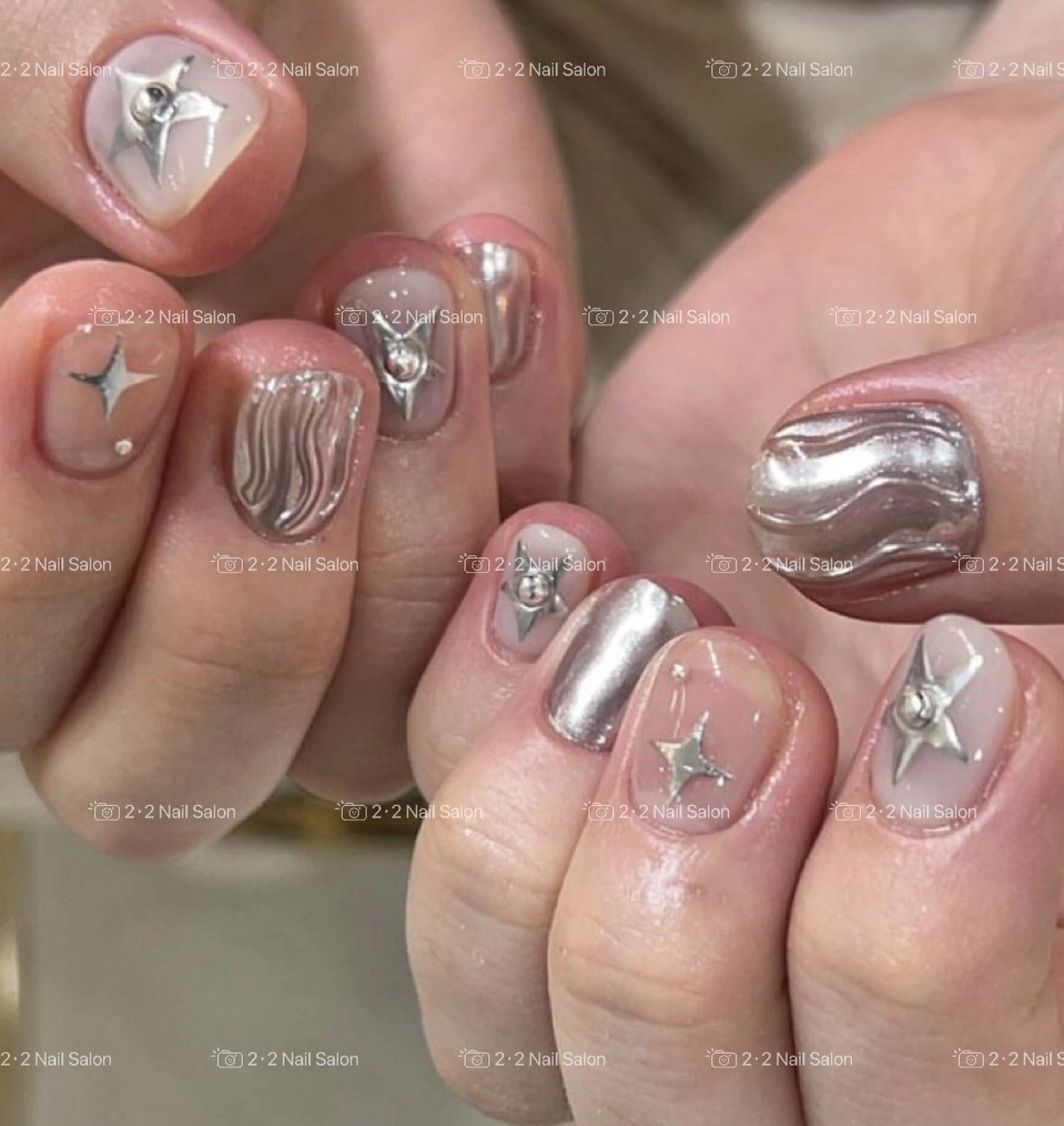 ネイル アートネイル ハンドネイル 🦋y y Nail 🤍のネイルデザイン