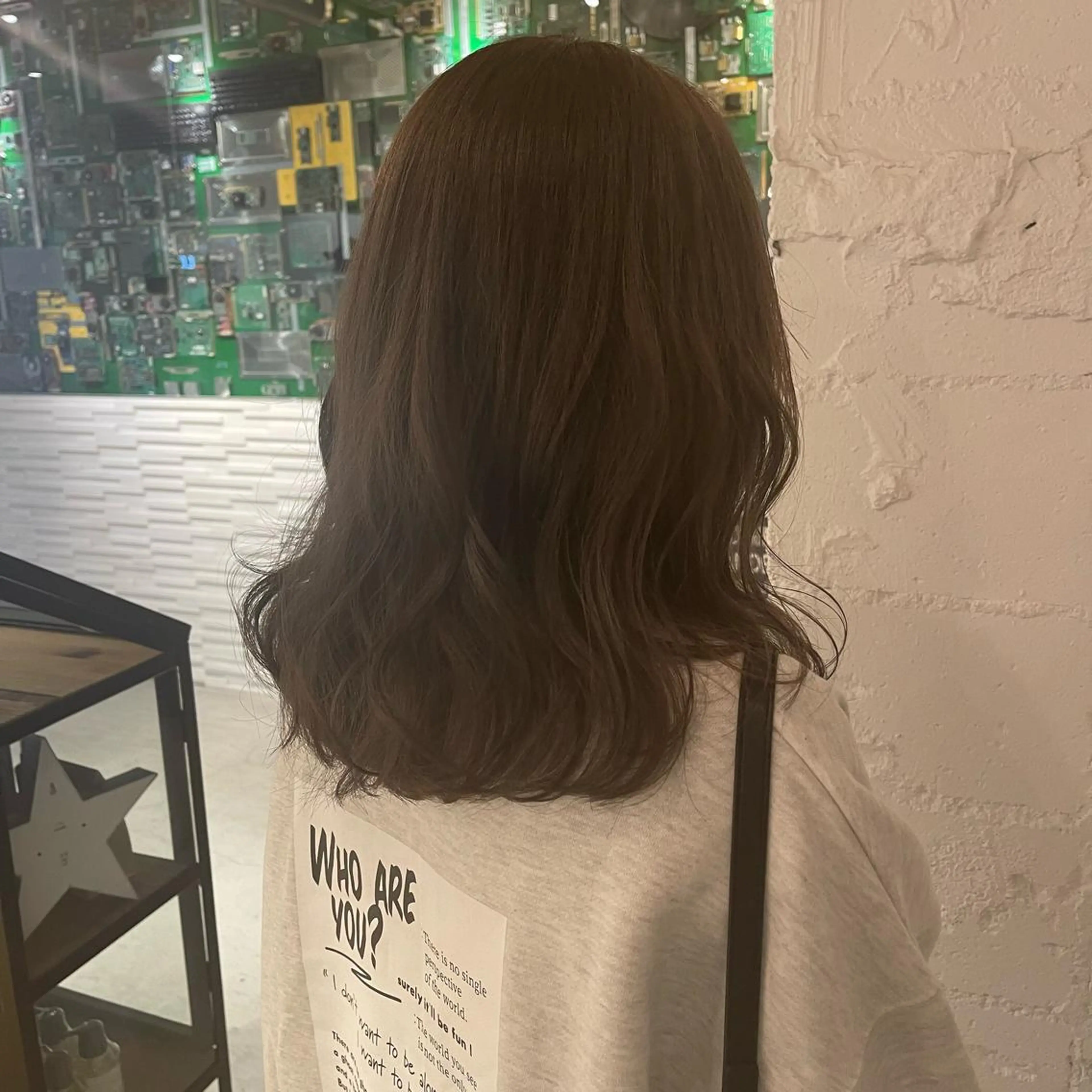 ミディアム カラー ヘアカラー トリートメント lunty miichiのヘアスタイル