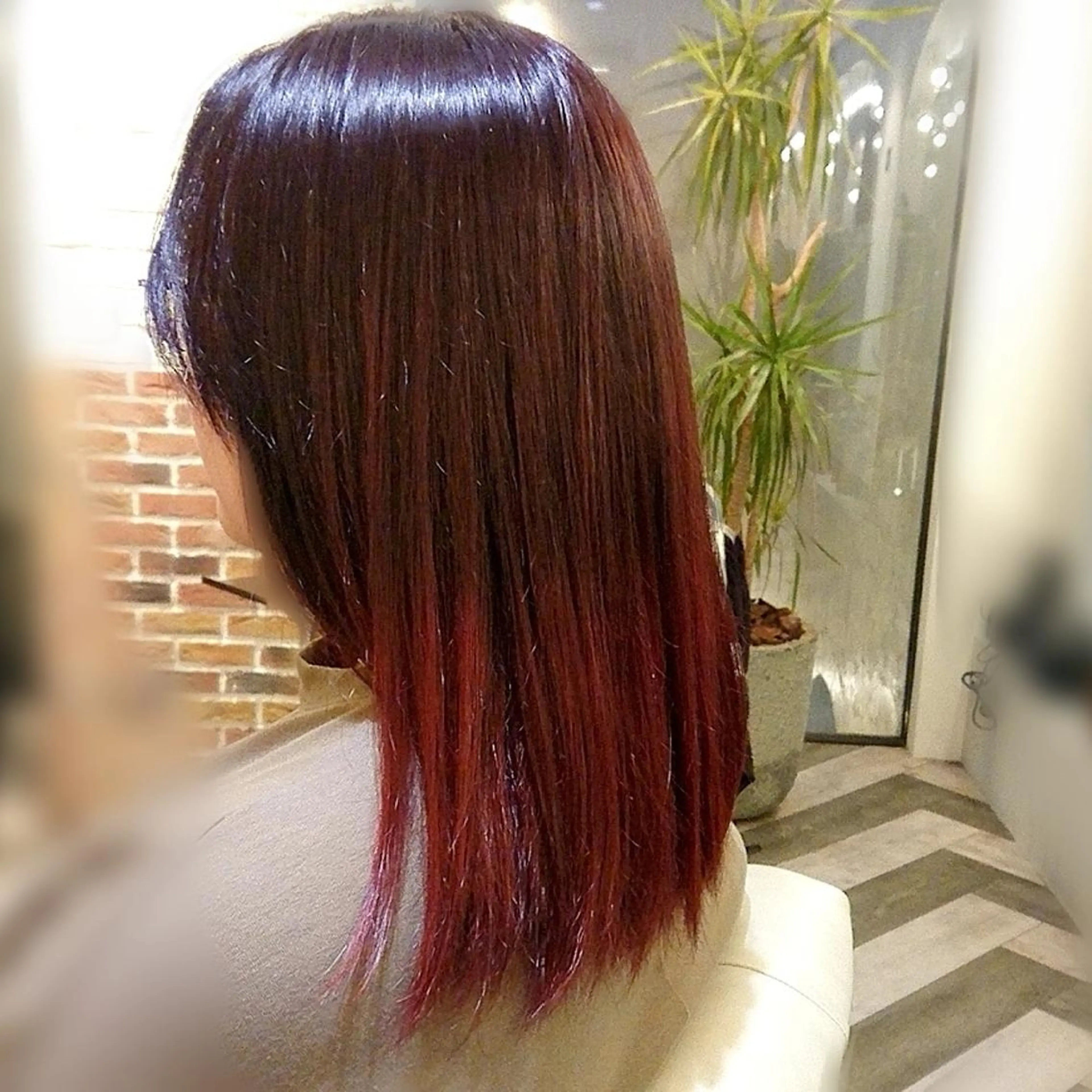 ロング ヘアカラー トリートメント 渡辺 康行のヘアスタイル