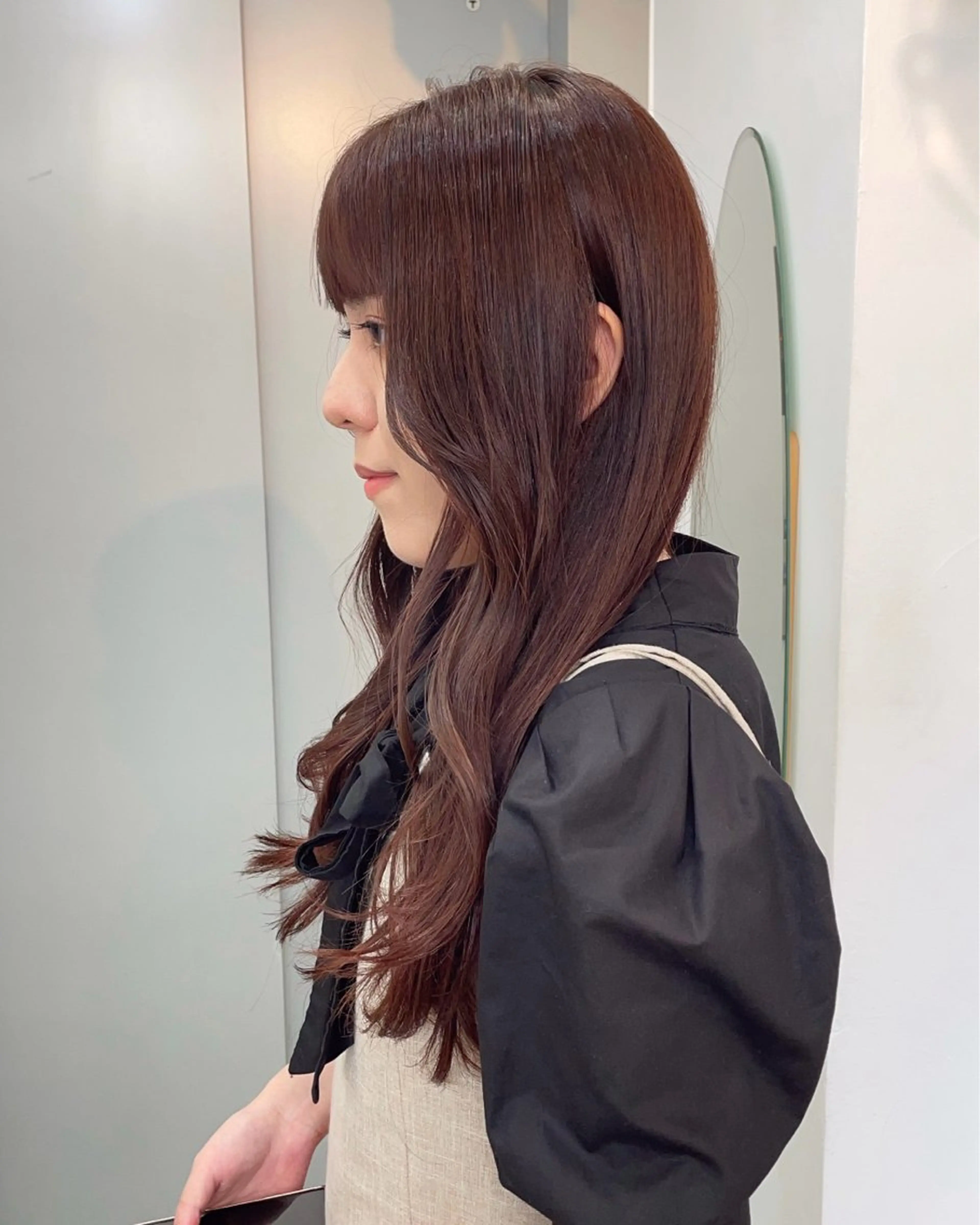 ロング カラー ブラウンカラー ピンクカラー ピンクブラウン ヘアカラー トリートメント ✨髪質改善✨原宿 えのもと　はなのヘアスタイル