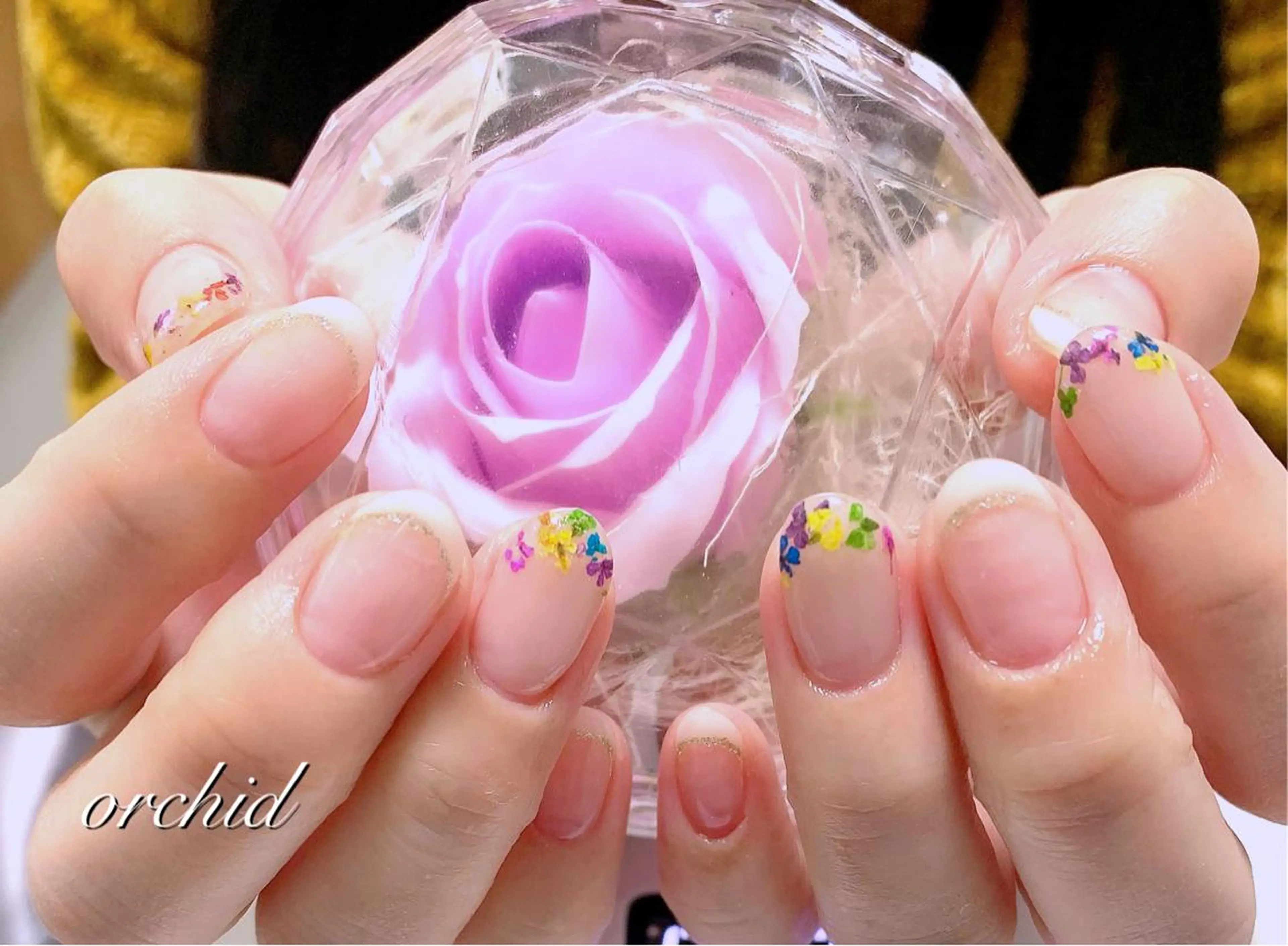 ネイル フレンチネイル ホワイト orchid ♡オーキッドのネイルデザイン