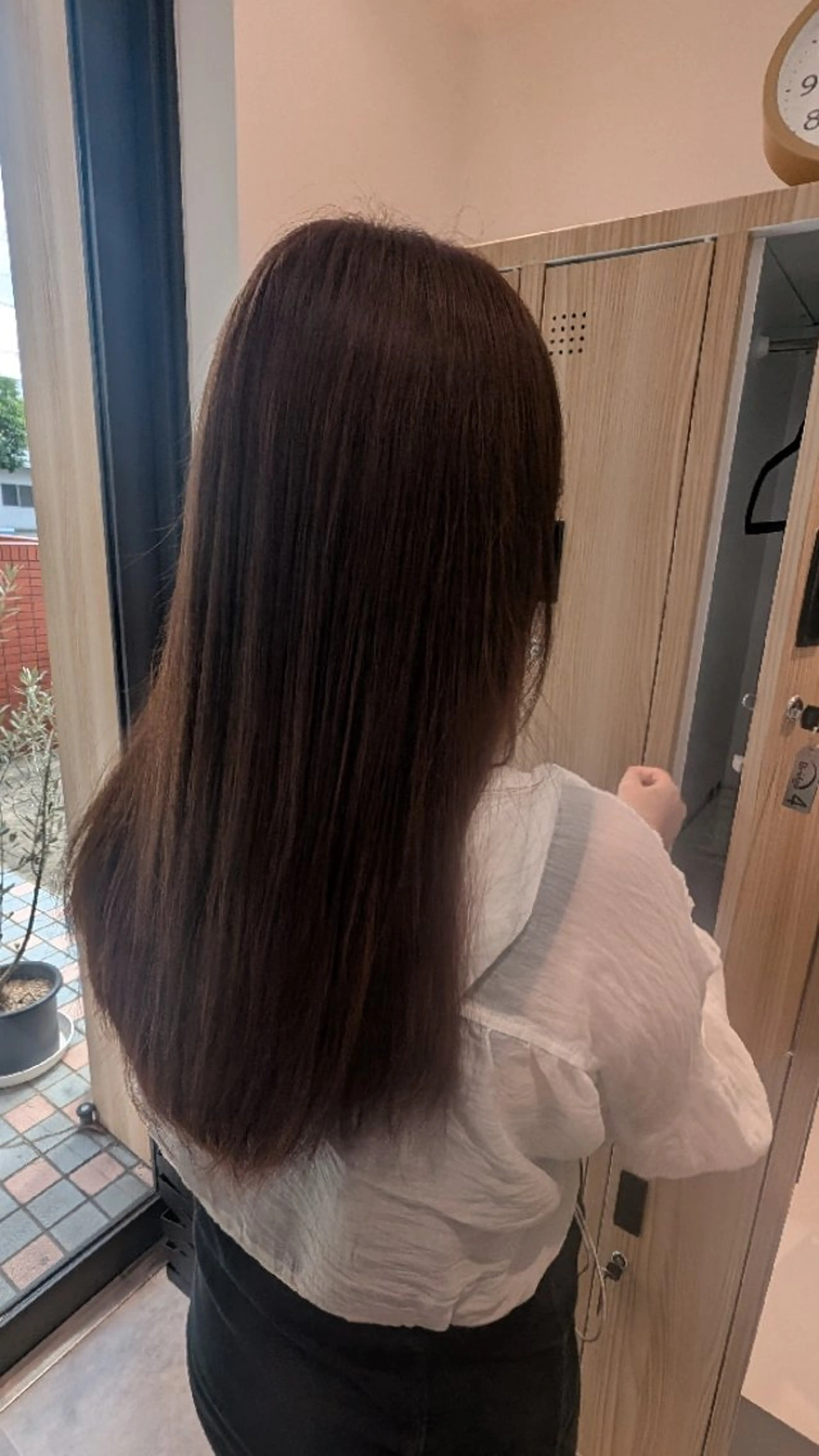 ロング カラー ベージュカラー オレンジ オレンジベージュ ヘアカラー 田端 みおと🐱のヘアスタイル
