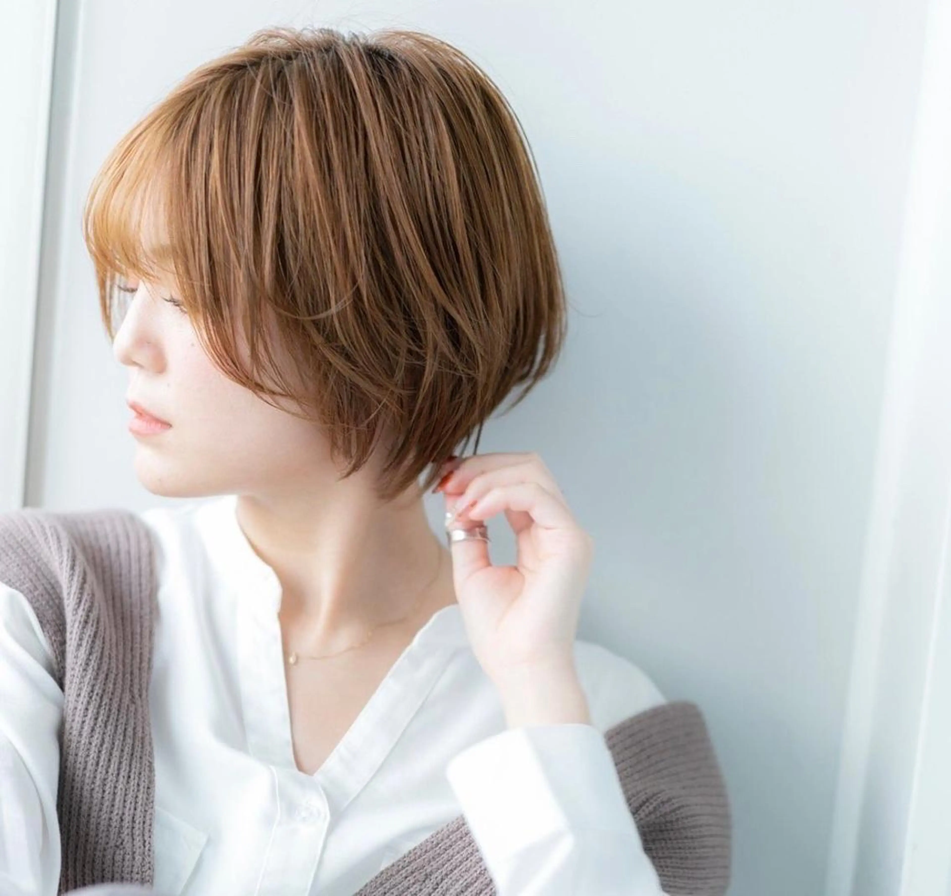 ショート カラー ダブルカラー ハイライトカラー インナーカラー ハイライト 髪質改善 justbeauty CiNQのヘアスタイル