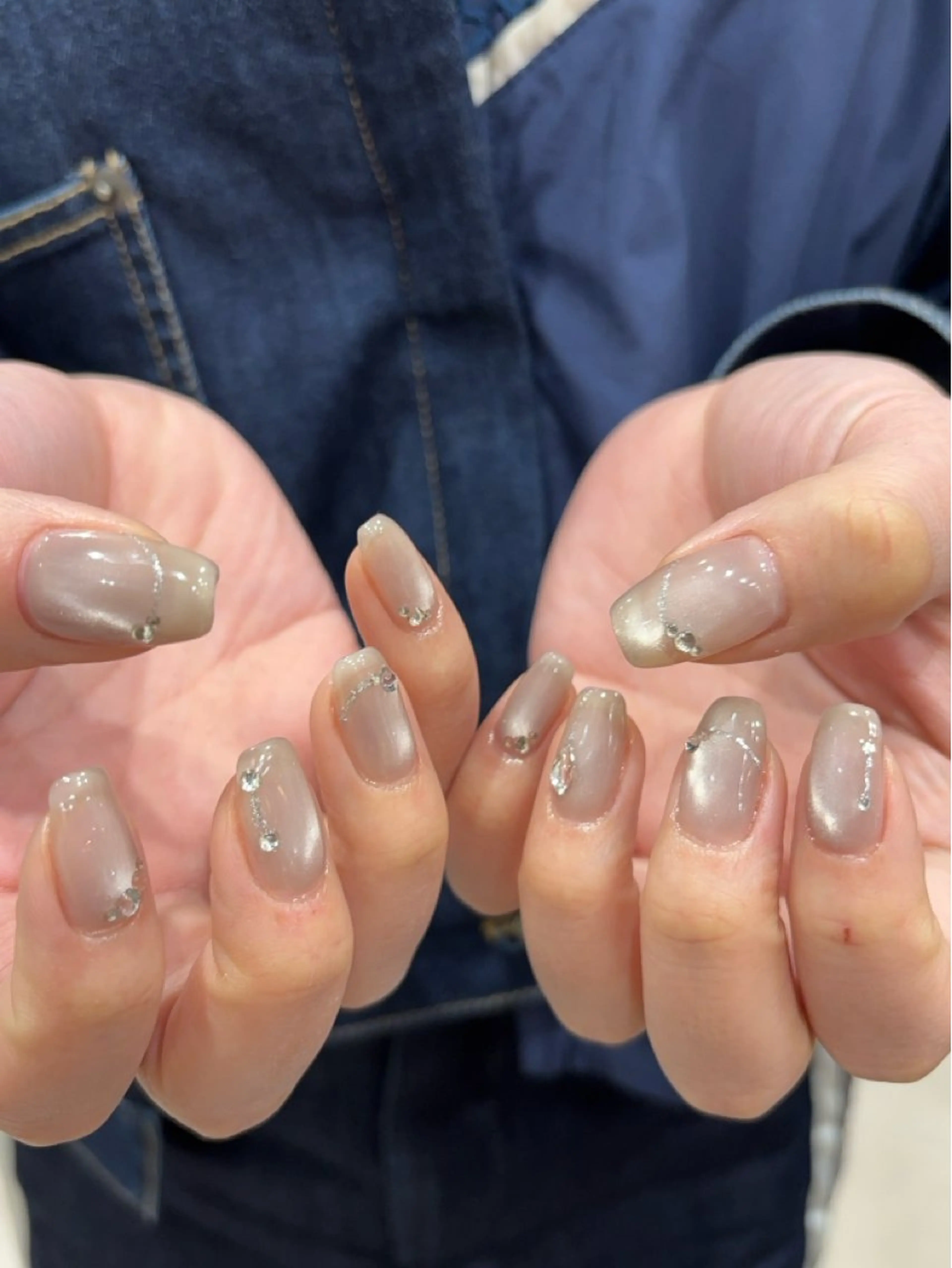 ネイル キラキラネイル マグネットネイル ハンドネイル 【N°nail】 fuyukaのネイルデザイン