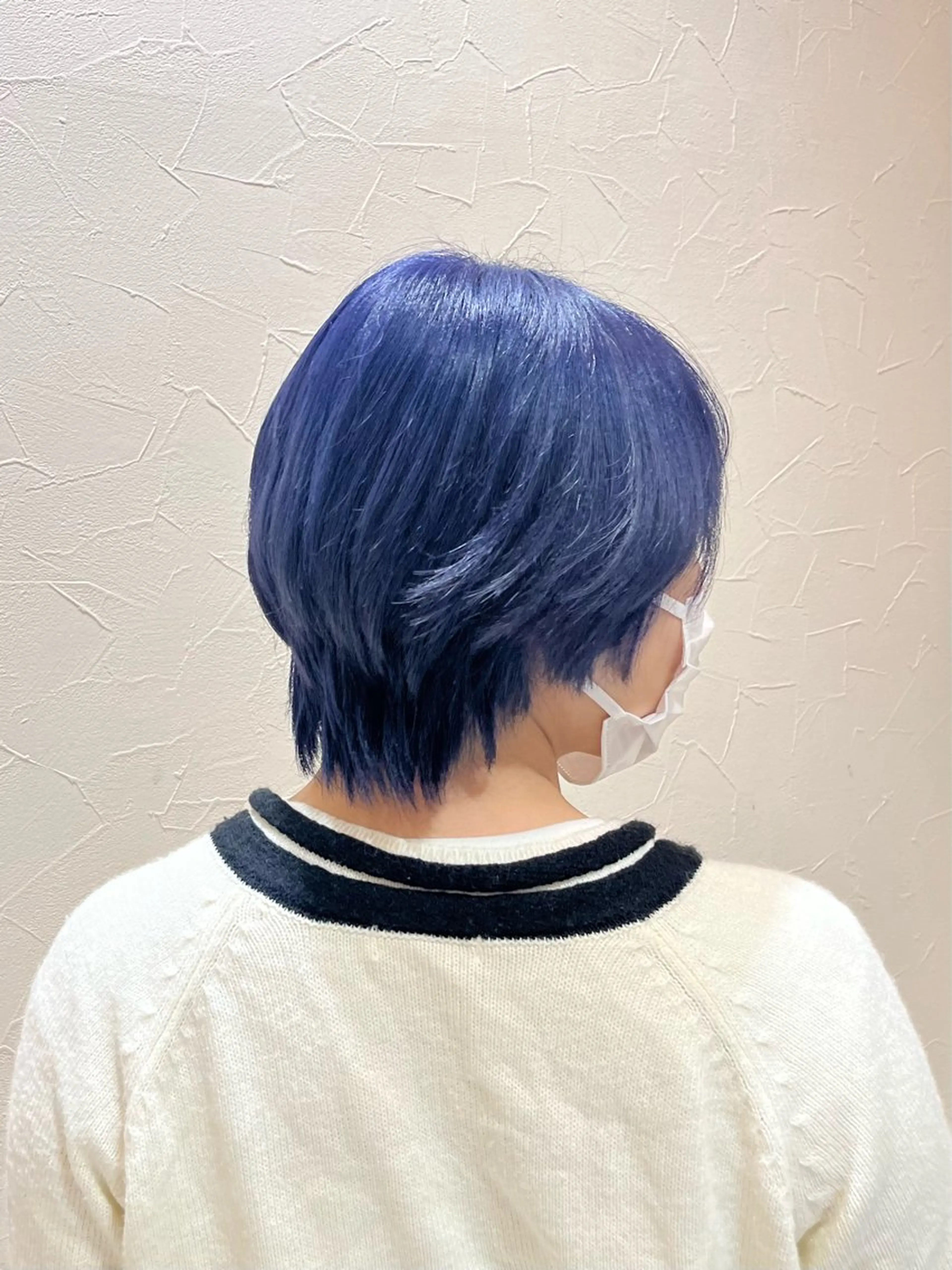 ショート カラー ブルーカラー ブルーラベンダー インナーカラー ラベンダーカラー カット ヘアカラー トリートメント 小野 友暉のヘアスタイル