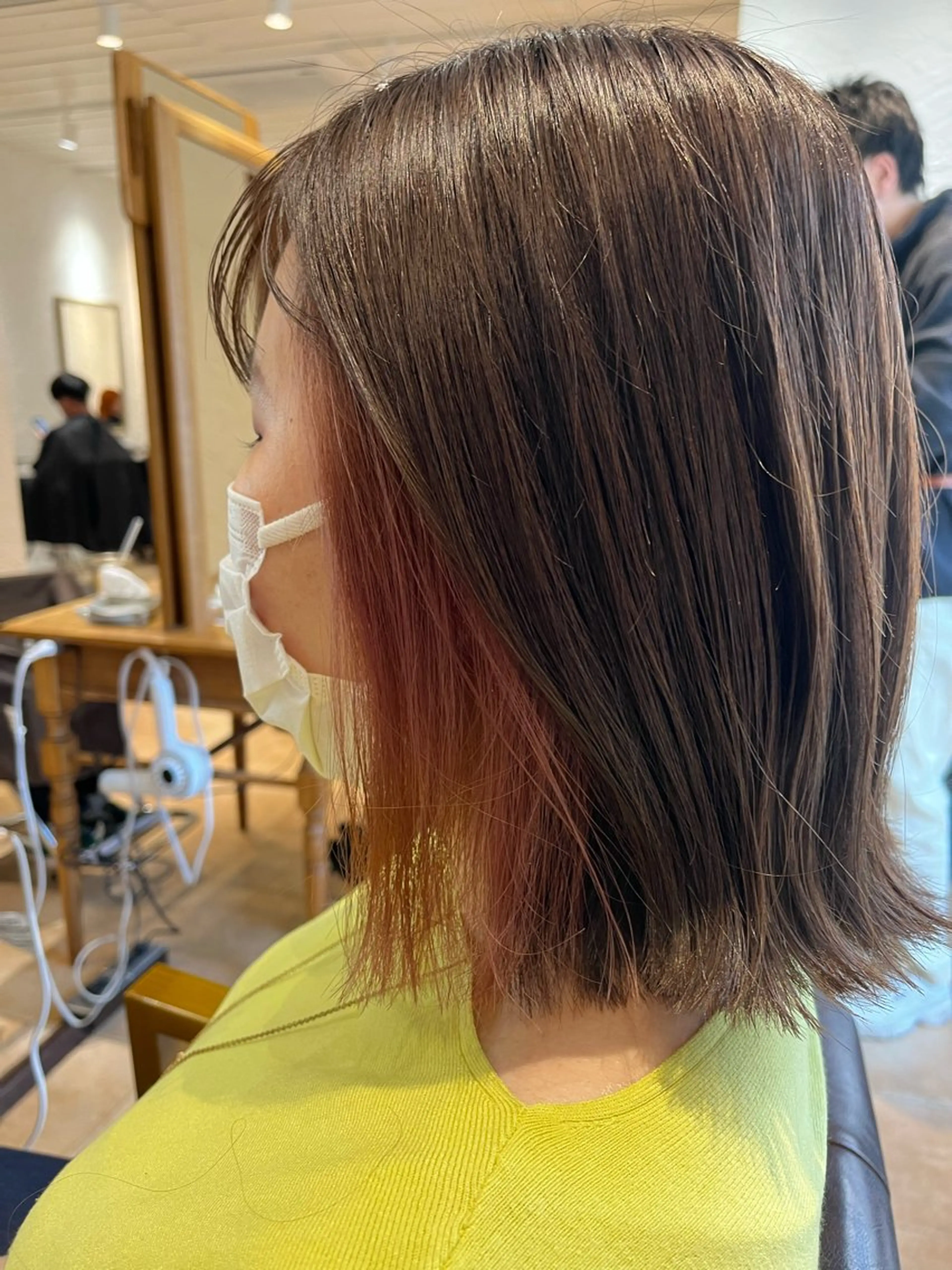 ミディアム カラー ベージュカラー ピンクカラー ピンクベージュ ヘアカラー 🌈透明感カラー🌈 🌟吉田祐介🌟のヘアスタイル