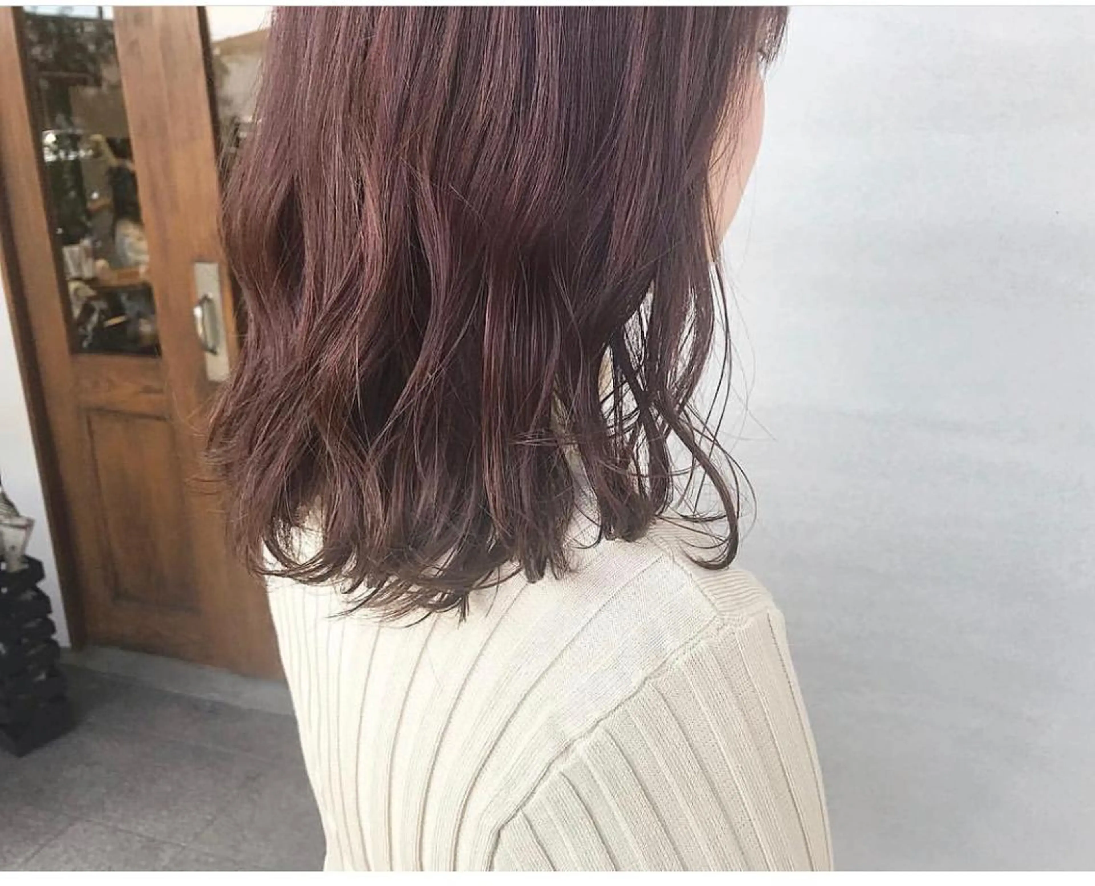 ミディアム カラー ピンクカラー ヘアカラー 船津 佳奈美のヘアスタイル