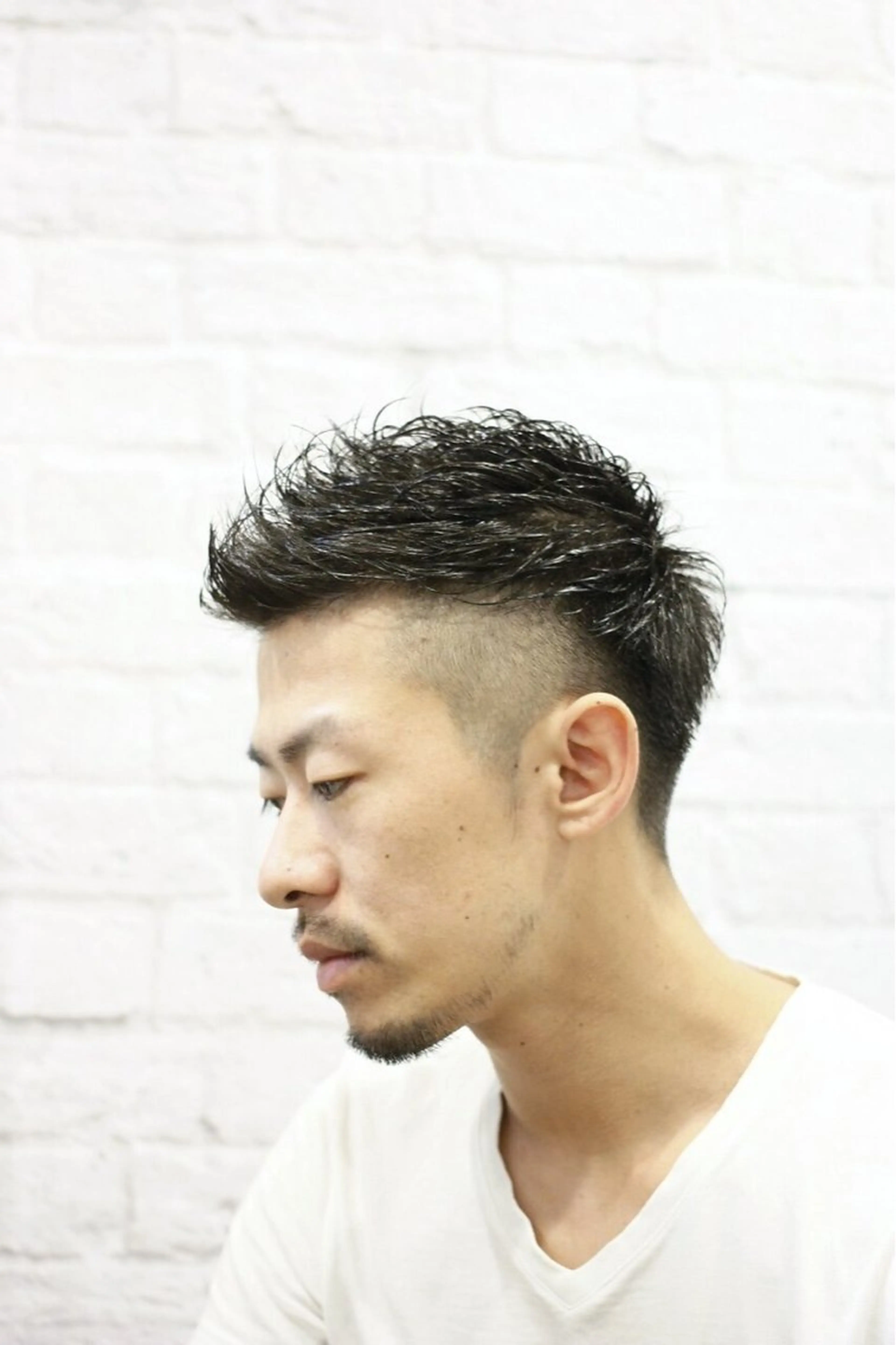 ショート パーマ メンズ メンズパーマ ツーブロック ショートヘア カット パーマ ヘアセット 赤坂barber 古澤慶一郎【モテ髪】のヘアスタイル