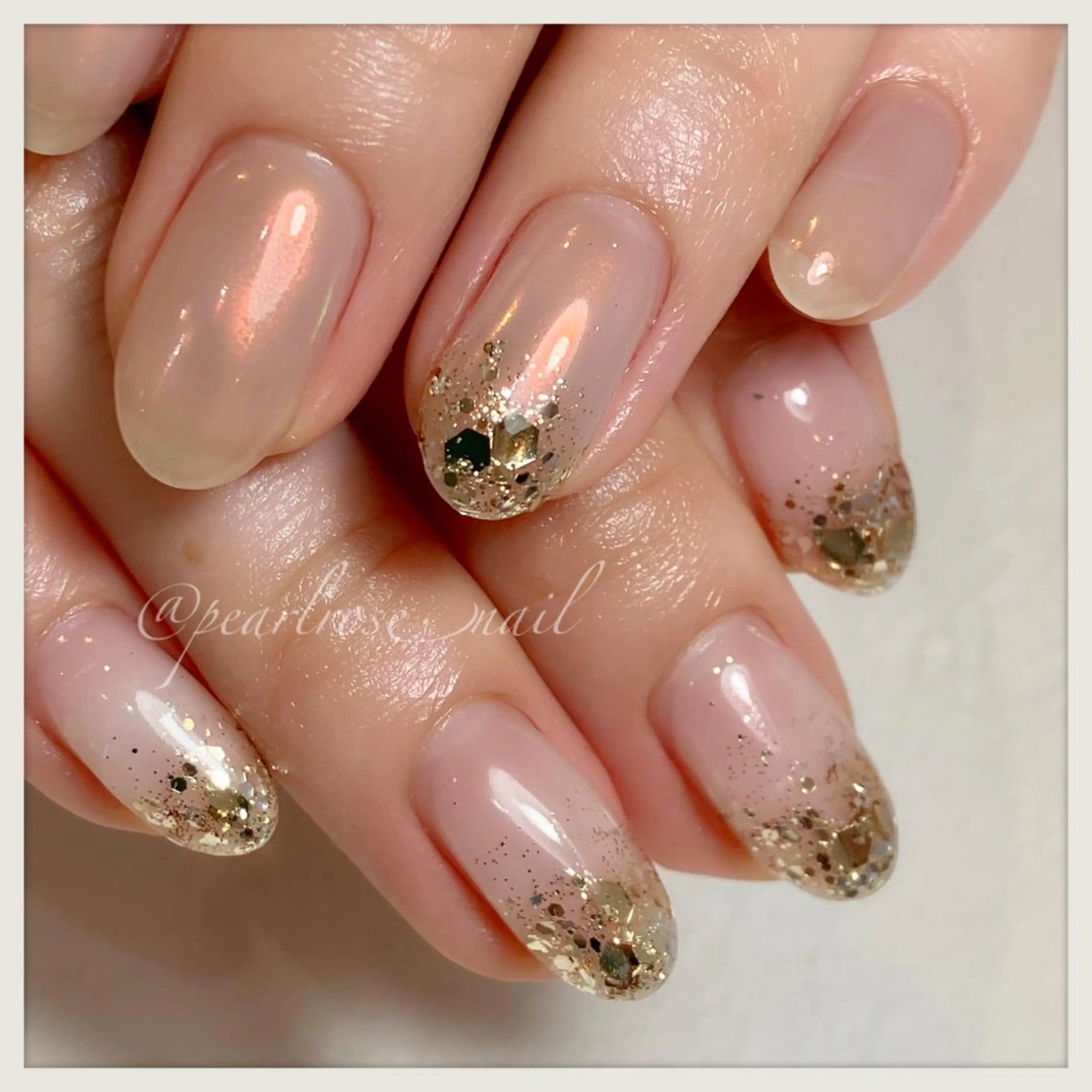 ネイル オーロラネイル ラメ(グリッター) ハンドネイル Beauty salon Ryu・ange所属・RyuAnge リュアンジュのその他イメージ