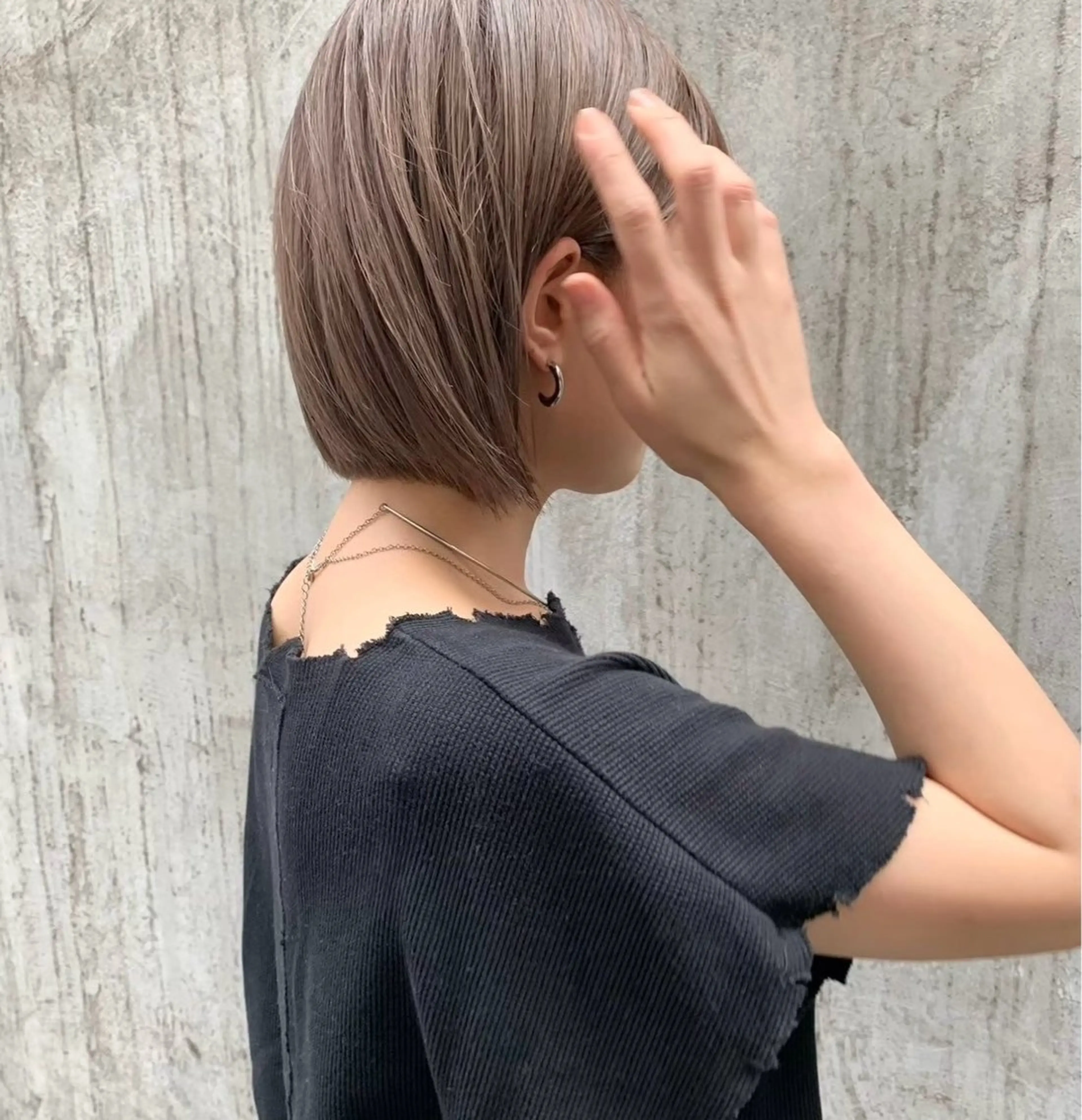 ショート カラー ヘアカラー 💗暖色/ブリーチ/ レイヤー/横浜/メイのヘアスタイル