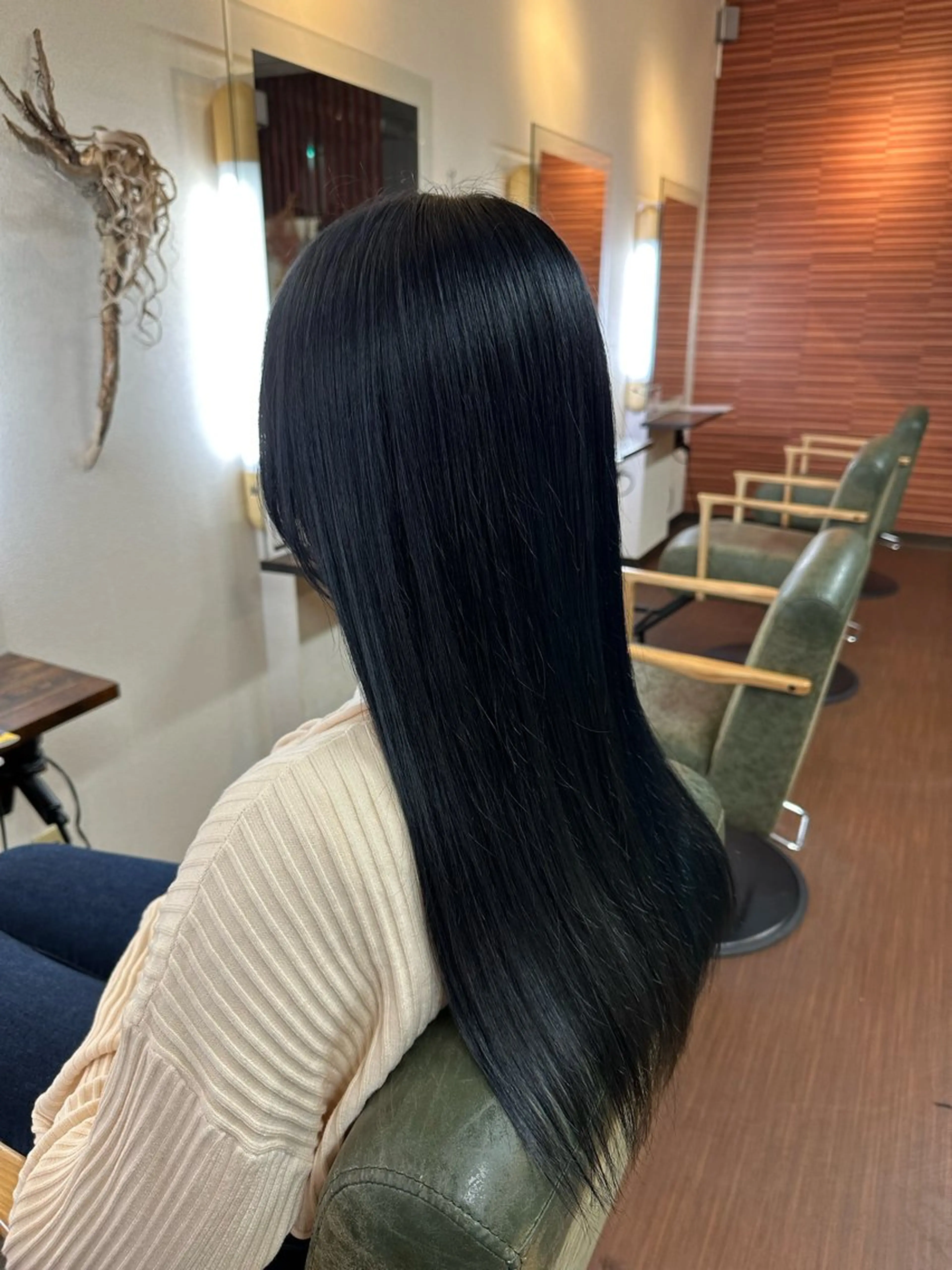ロング カラー ブルーカラー カット ヘアカラー Glanzhair 🫧‪菊池柊真🫧のヘアスタイル