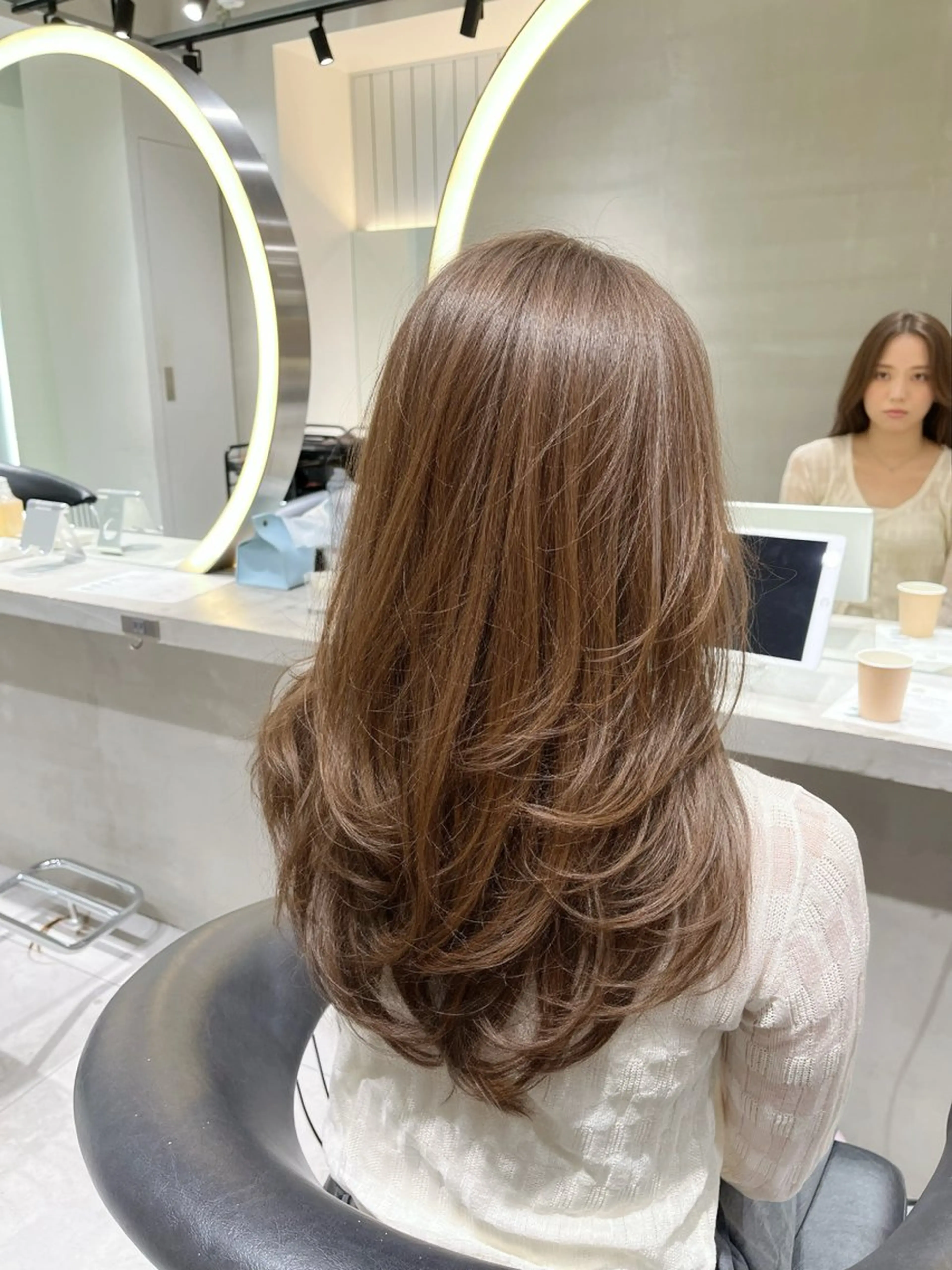 セミロング カラー カット ヘアカラー 大人美人ショート ⭐️かのうのヘアスタイル