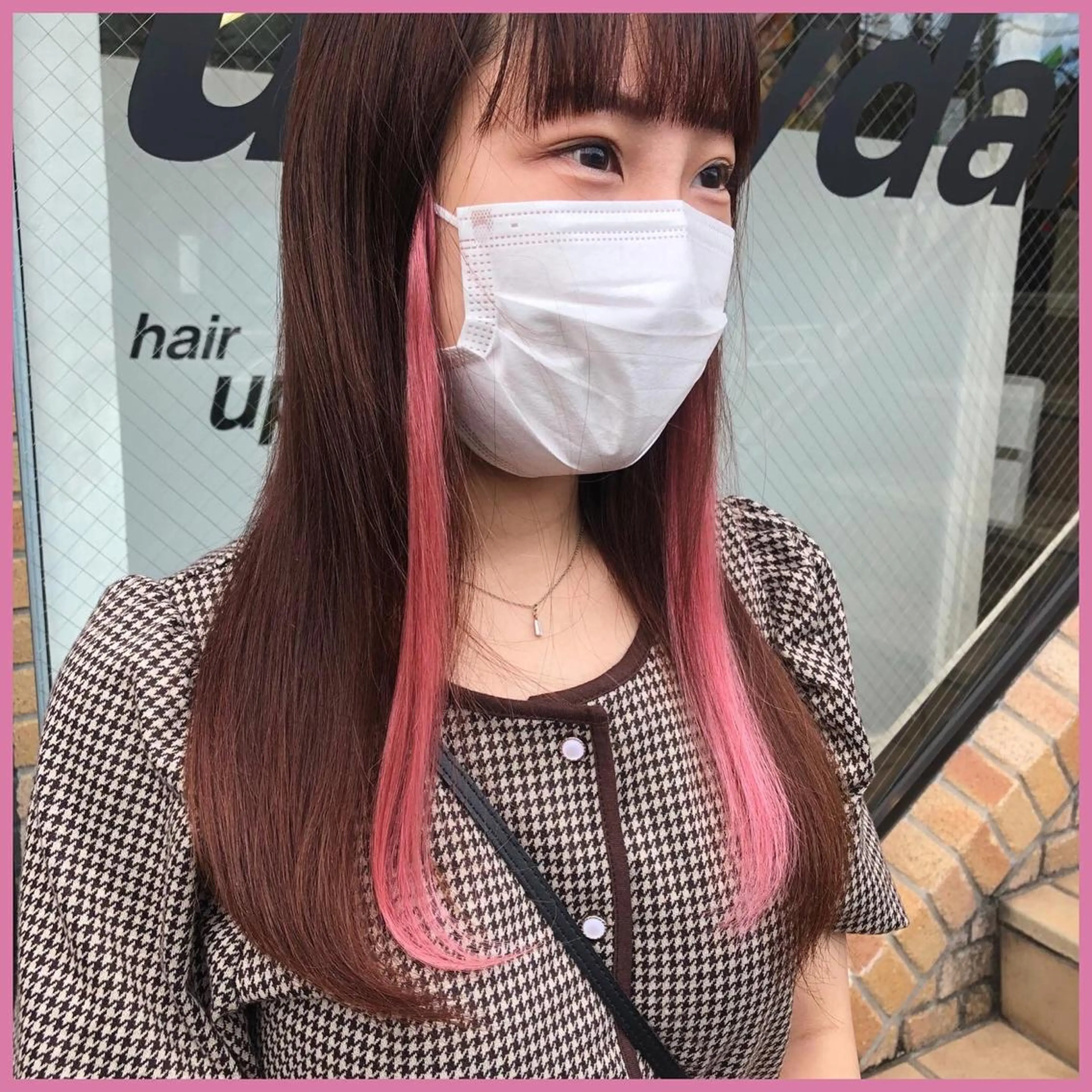 ロング カラー パーマ ヘアアレンジ 編み込みエクステ シールエクステ インナーカラー ラベンダーカラー ピンクカラー カット エクステ ヘアセット 八巻 晴香のヘアスタイル