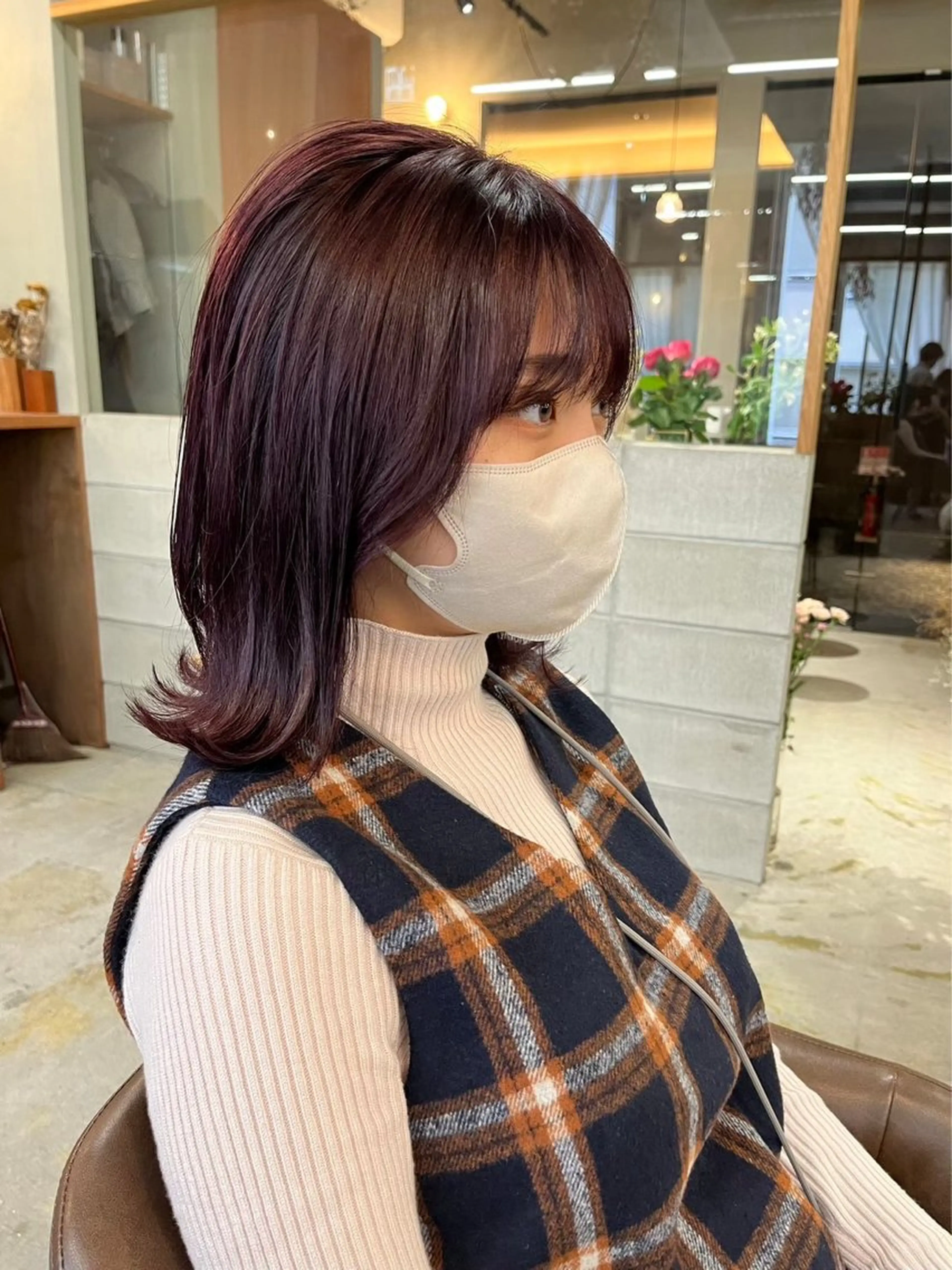 ミディアム 🌼花屋併設🌼 木下奈々望のヘアスタイル