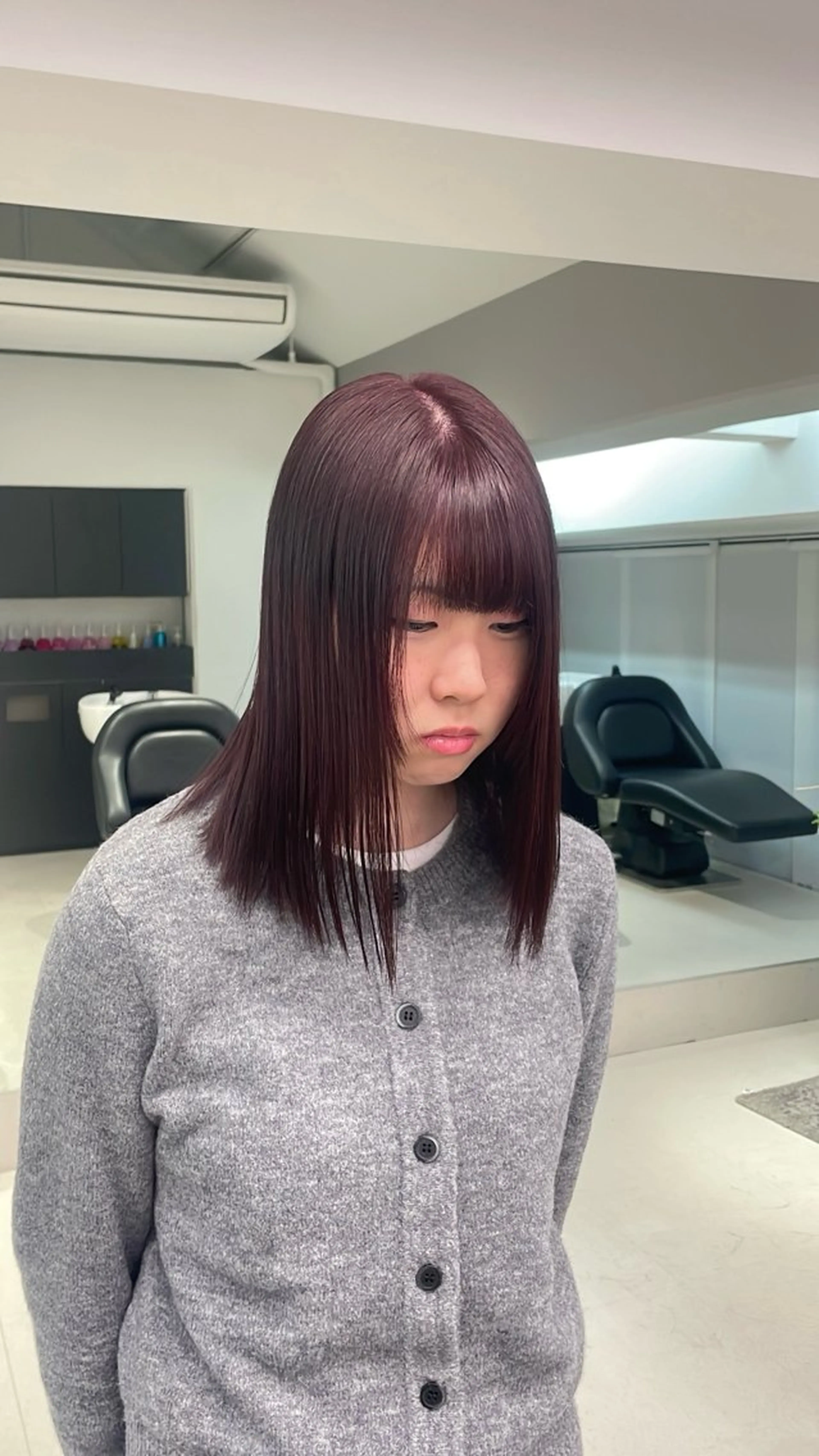 カラー カット 縮毛矯正 とば みゆうのヘアスタイル