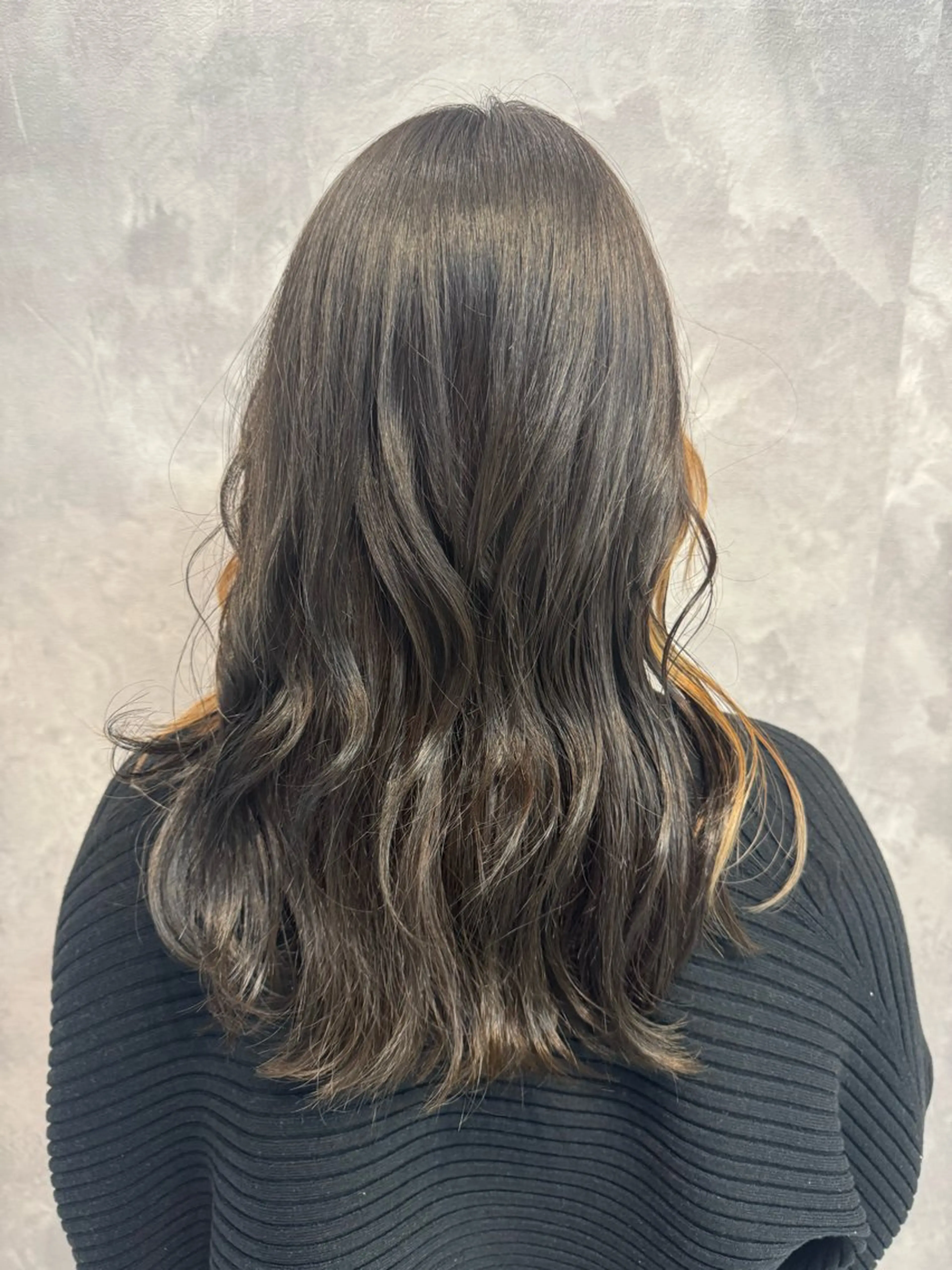 ロング カラー カット ヘアカラー トリートメント ヒヨシ ルナのヘアスタイル