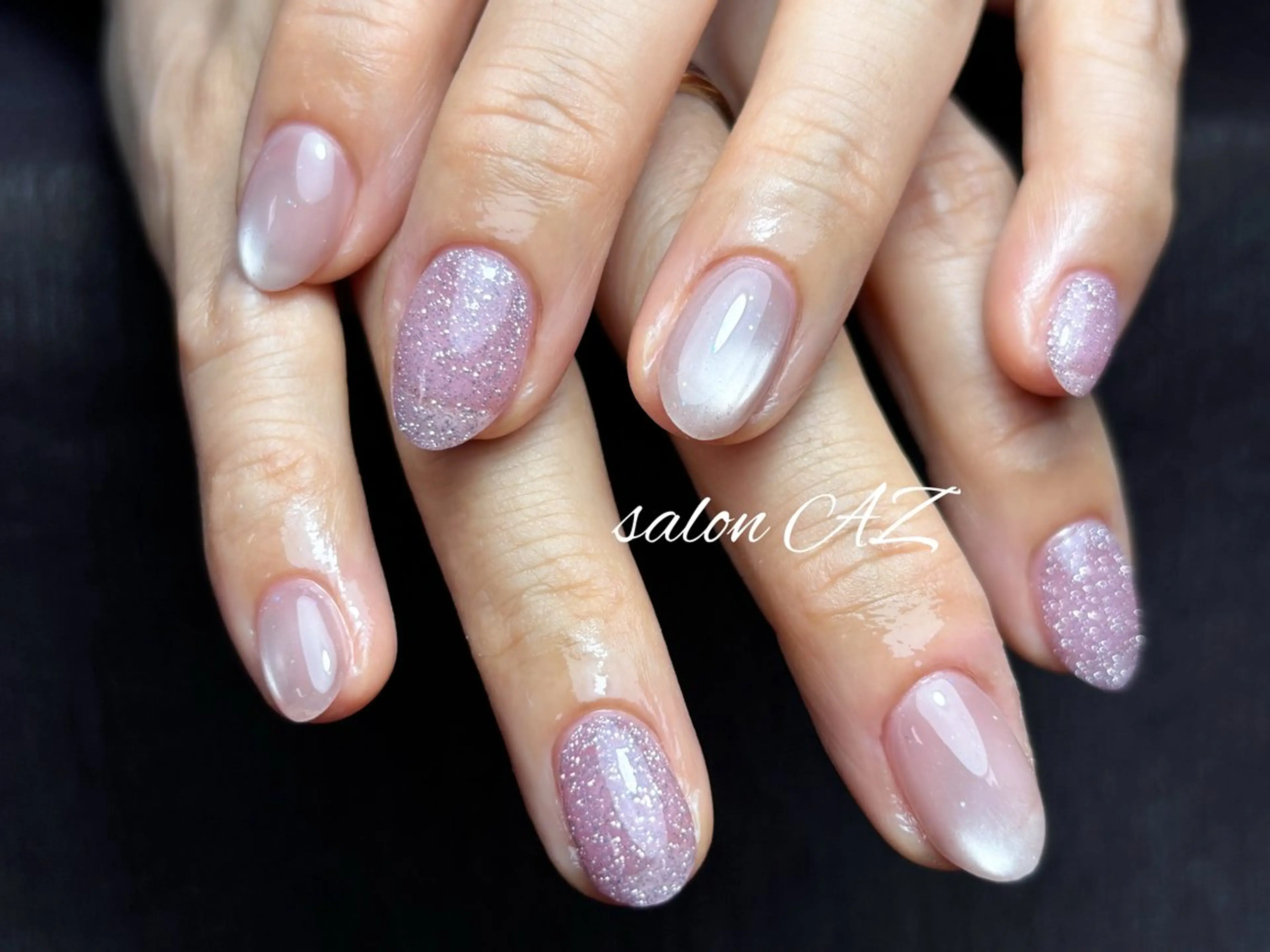 ネイル アートネイル 長さ出し フットネイル フレンチネイル ジェルネイル ハンドネイル salonAZ トップネイリストのネイルデザイン