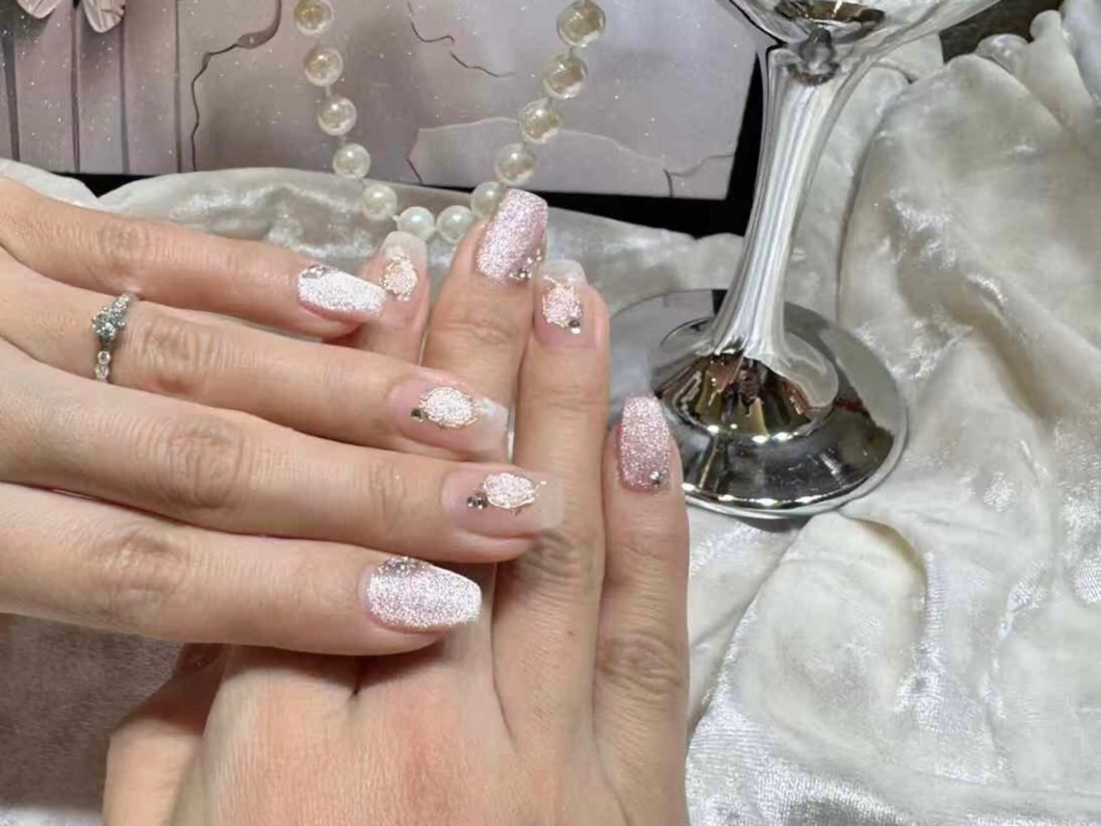 ネイル アートネイル フットネイル ジェルネイル ハート マグネットネイル My nail所属・babarla Nailのネイルデザイン