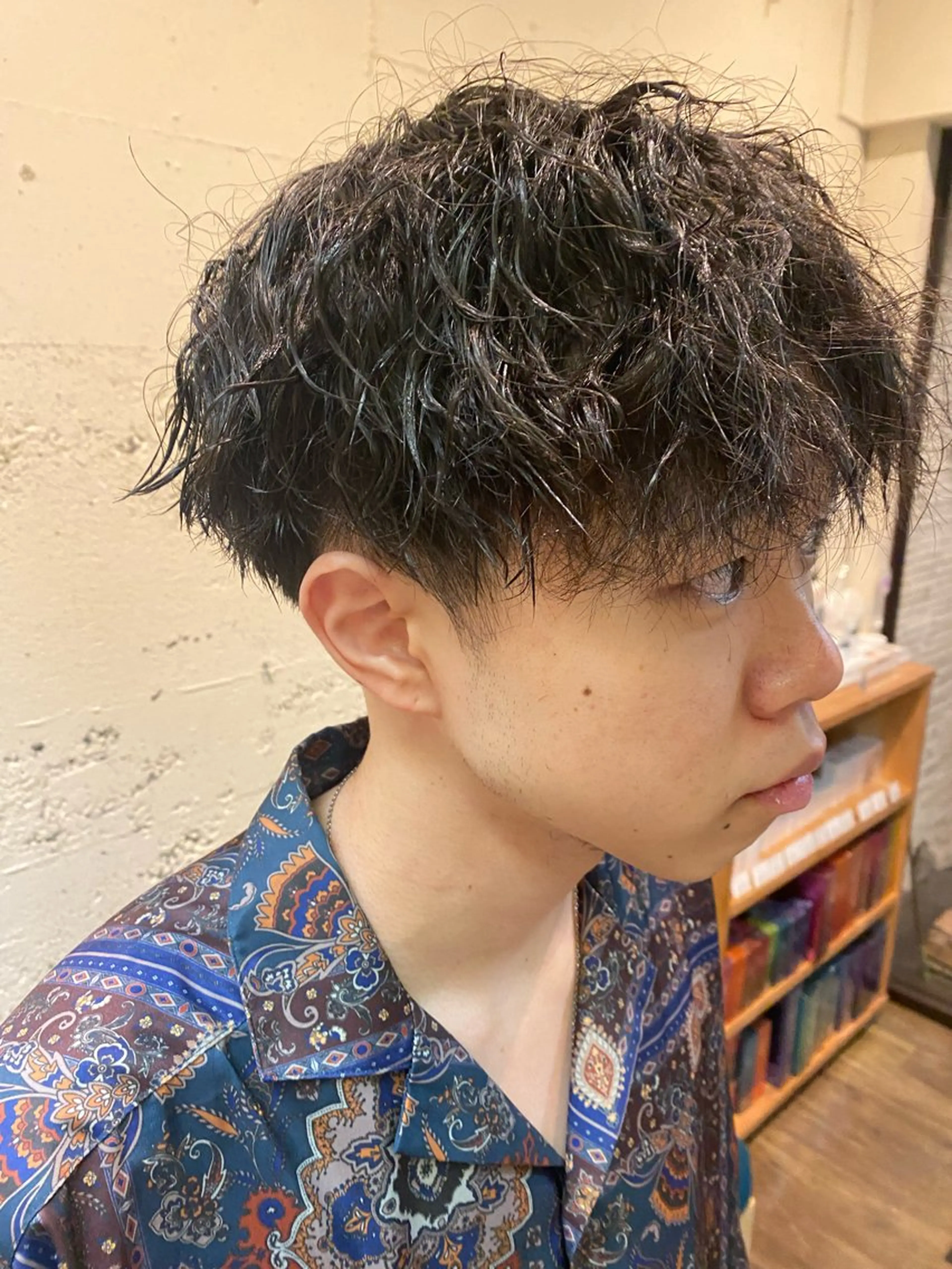 メンズ メンズパーマ カット パーマ 🐰中村 優樹🤍のヘアスタイル