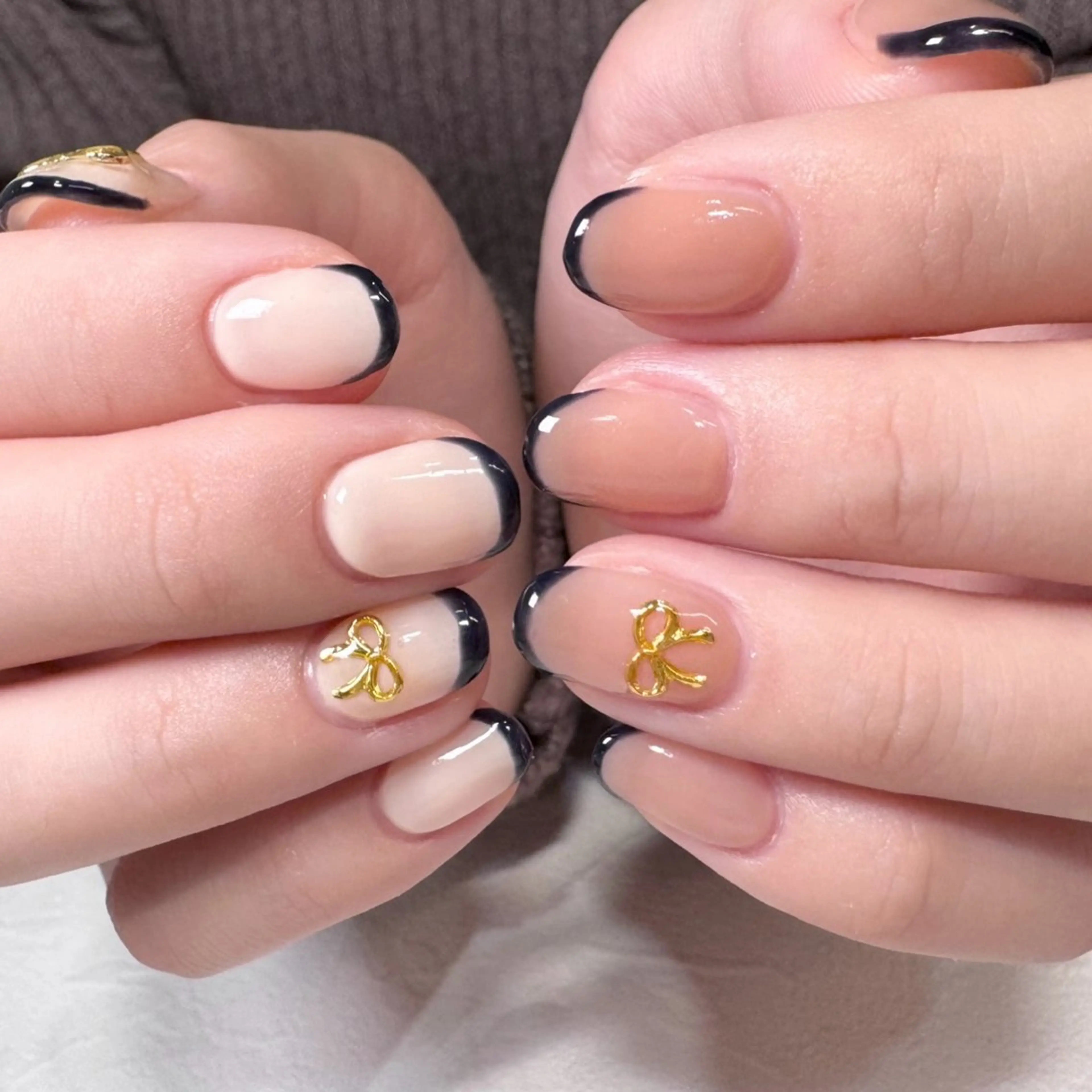 ネイル フレンチネイル ワンカラーネイル ハンドネイル RIEKO🍒 ワンホン♡推しネイルのネイルデザイン