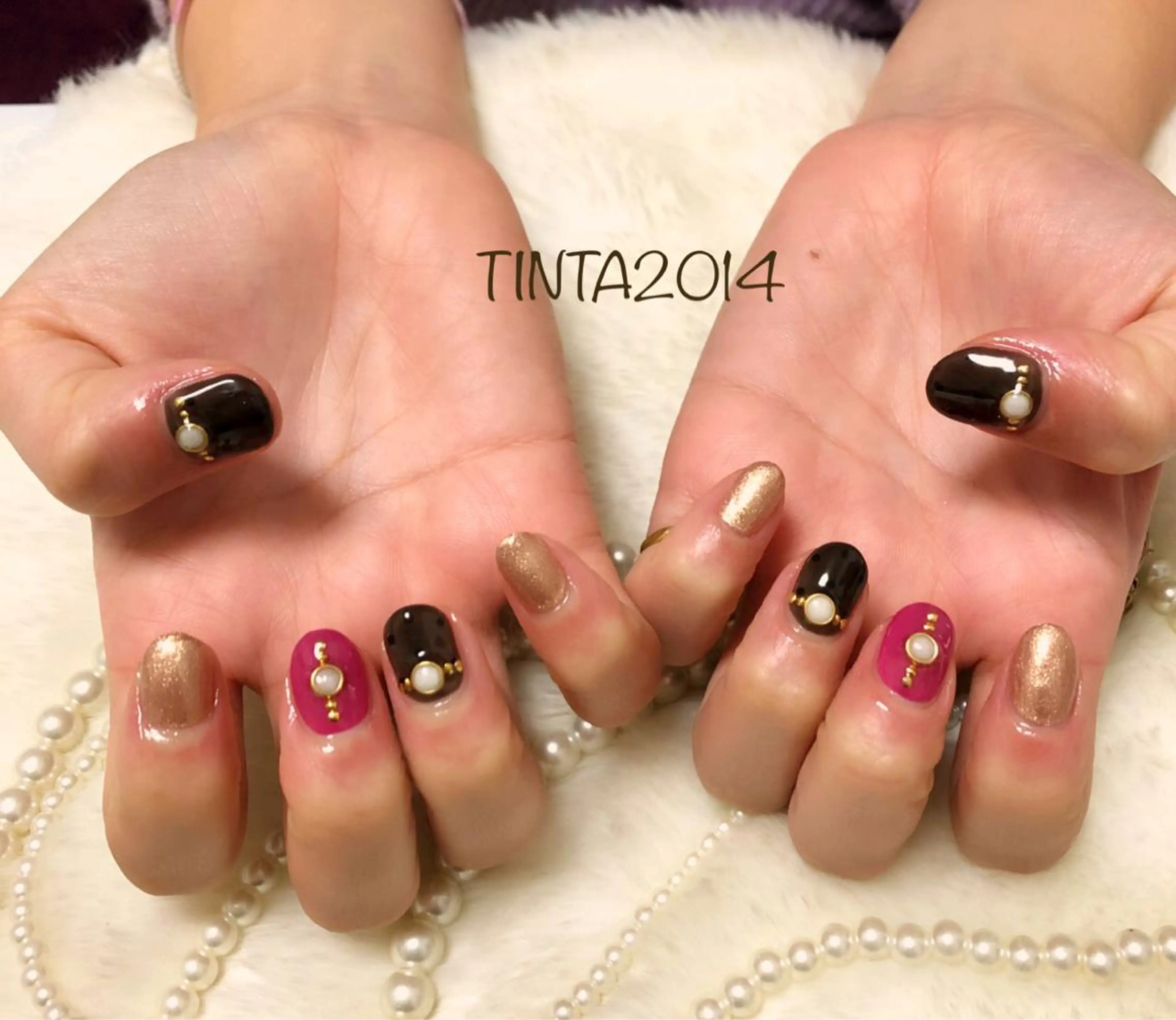 ネイル ピンク ネイルサロン ティンタ所属・馬場 典子のネイルデザイン