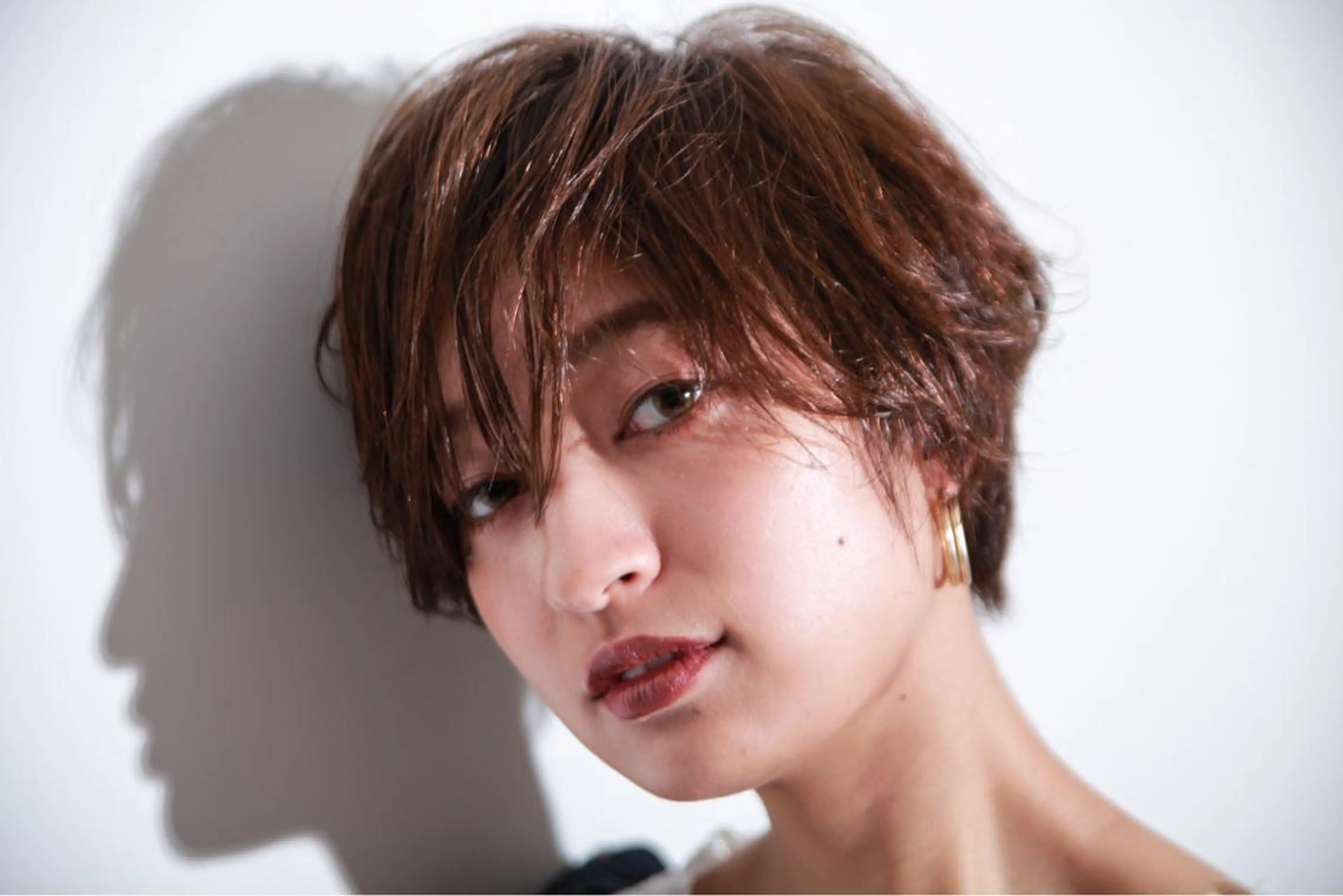 ショート カラー パーマ ボブ/透明感カラー 永田真穂のヘアスタイル