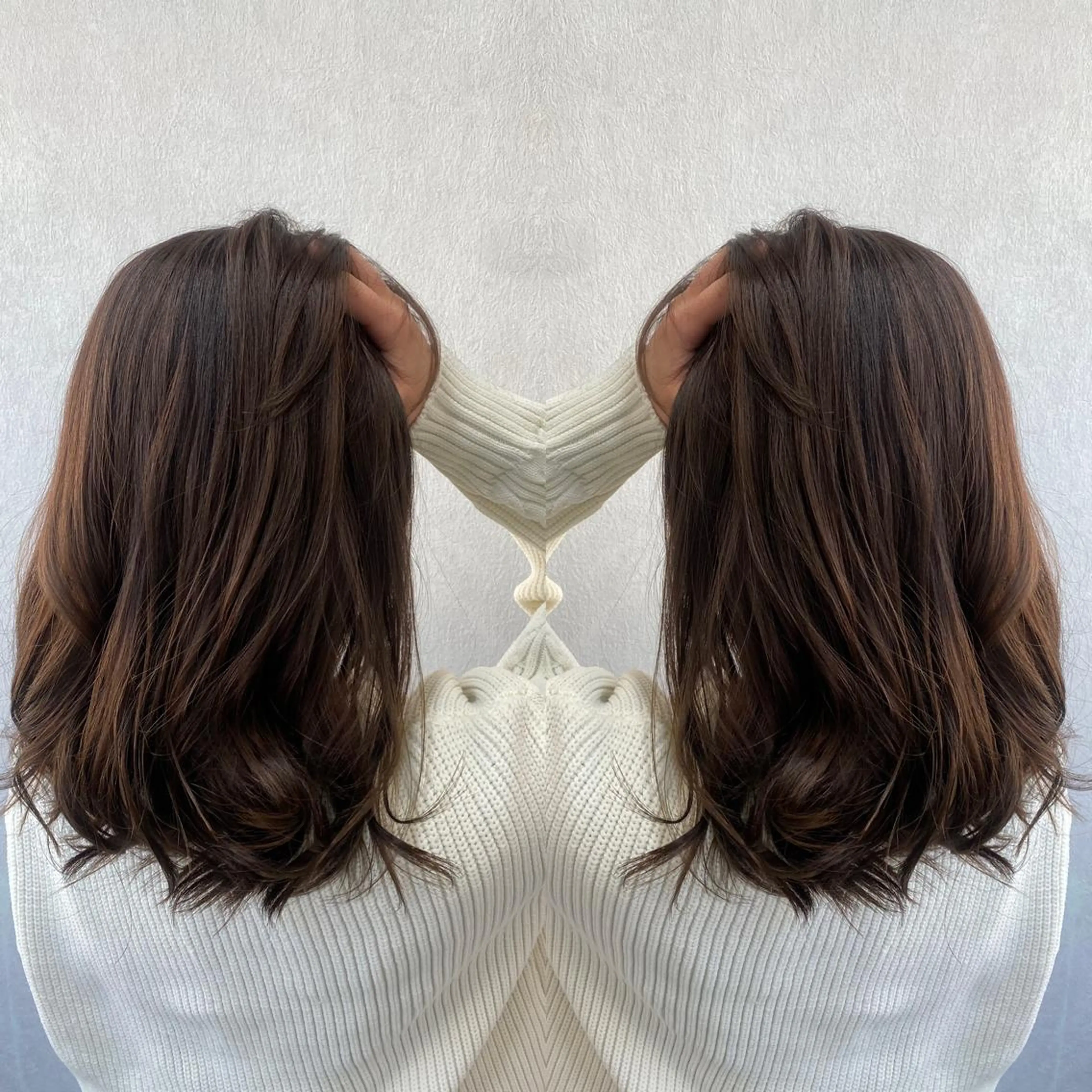 セミロング カラー カット トリートメント tocca 💜石田愛結💜のヘアスタイル