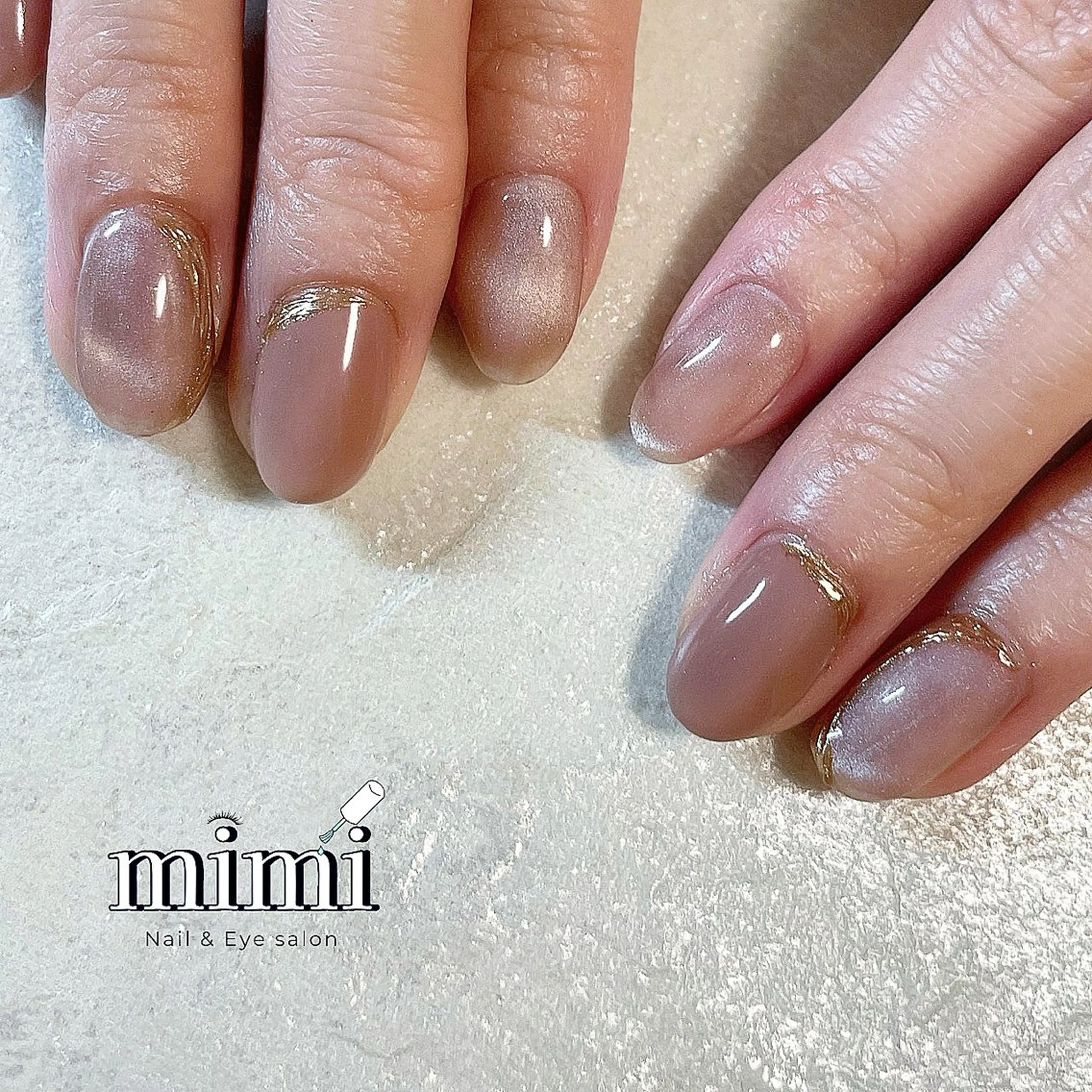 ネイル アートネイル マグネットネイル ミラーネイル ニュアンスネイル ピンク Nail&Eye mimiのネイルデザイン