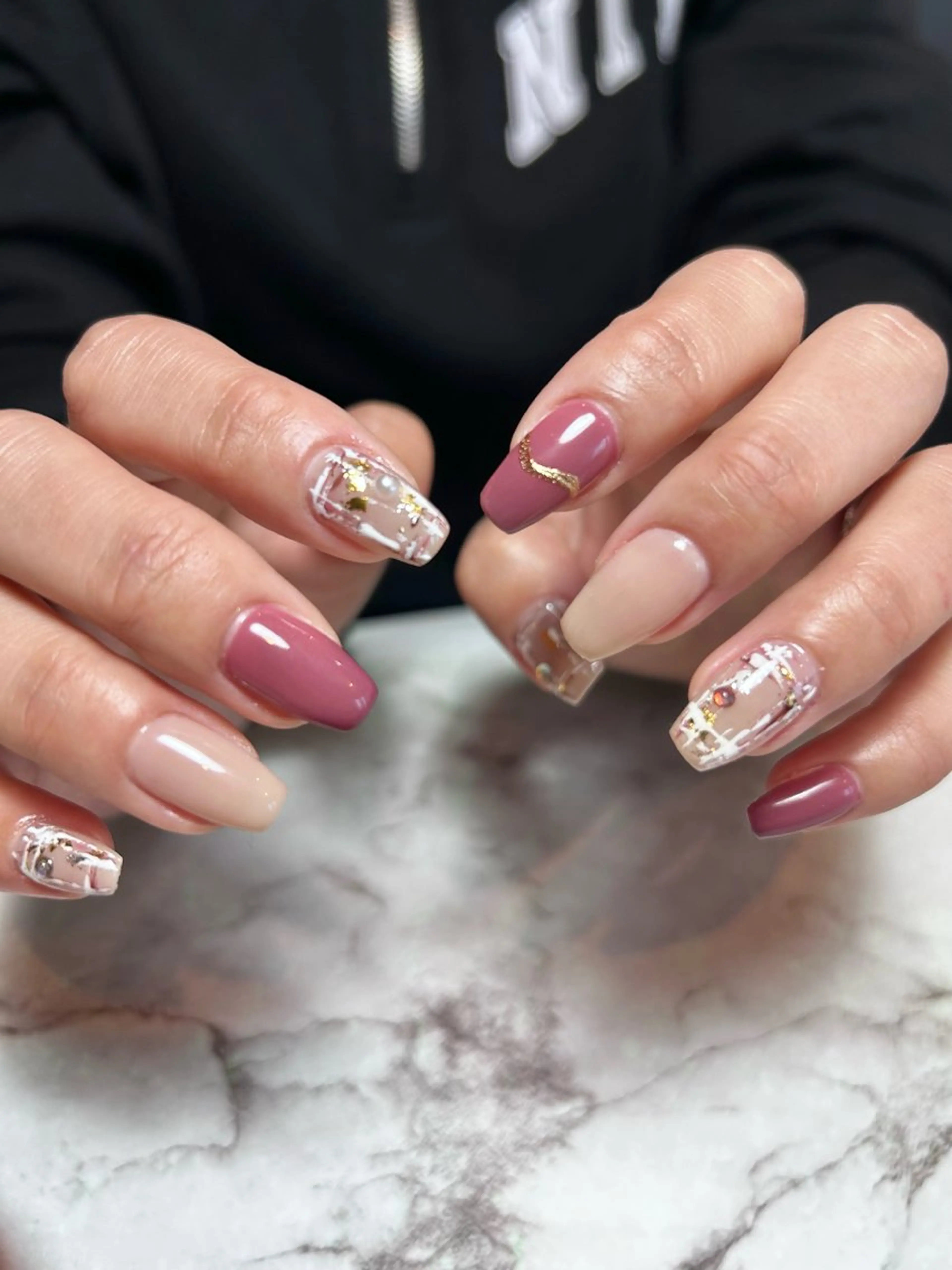 ネイル ツイードネイル ハンドネイル フットネイル TESORO nailのネイルデザイン