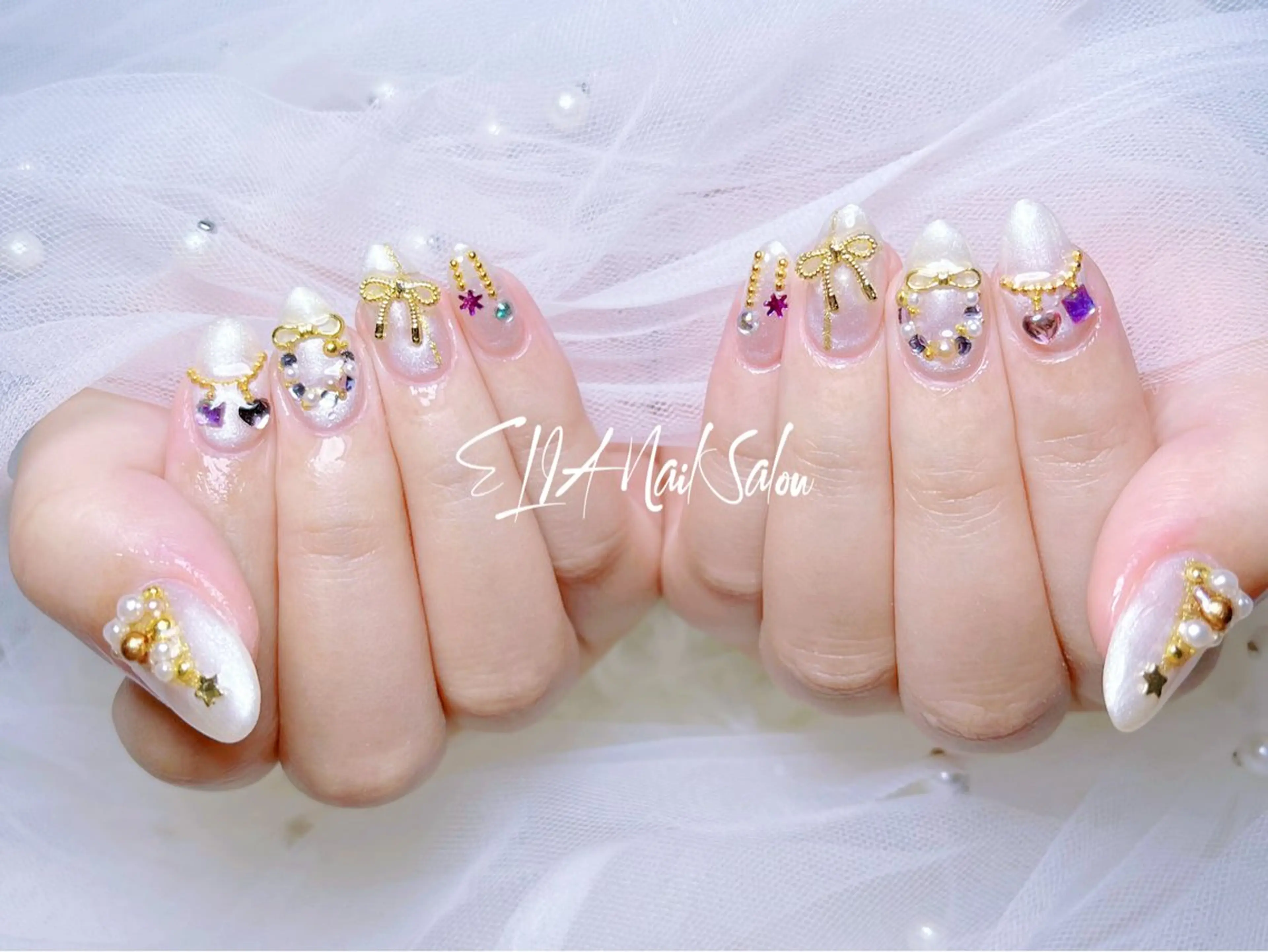 ミディアム ハンドネイル ELIA【エリア】 nailsalonのネイルデザイン