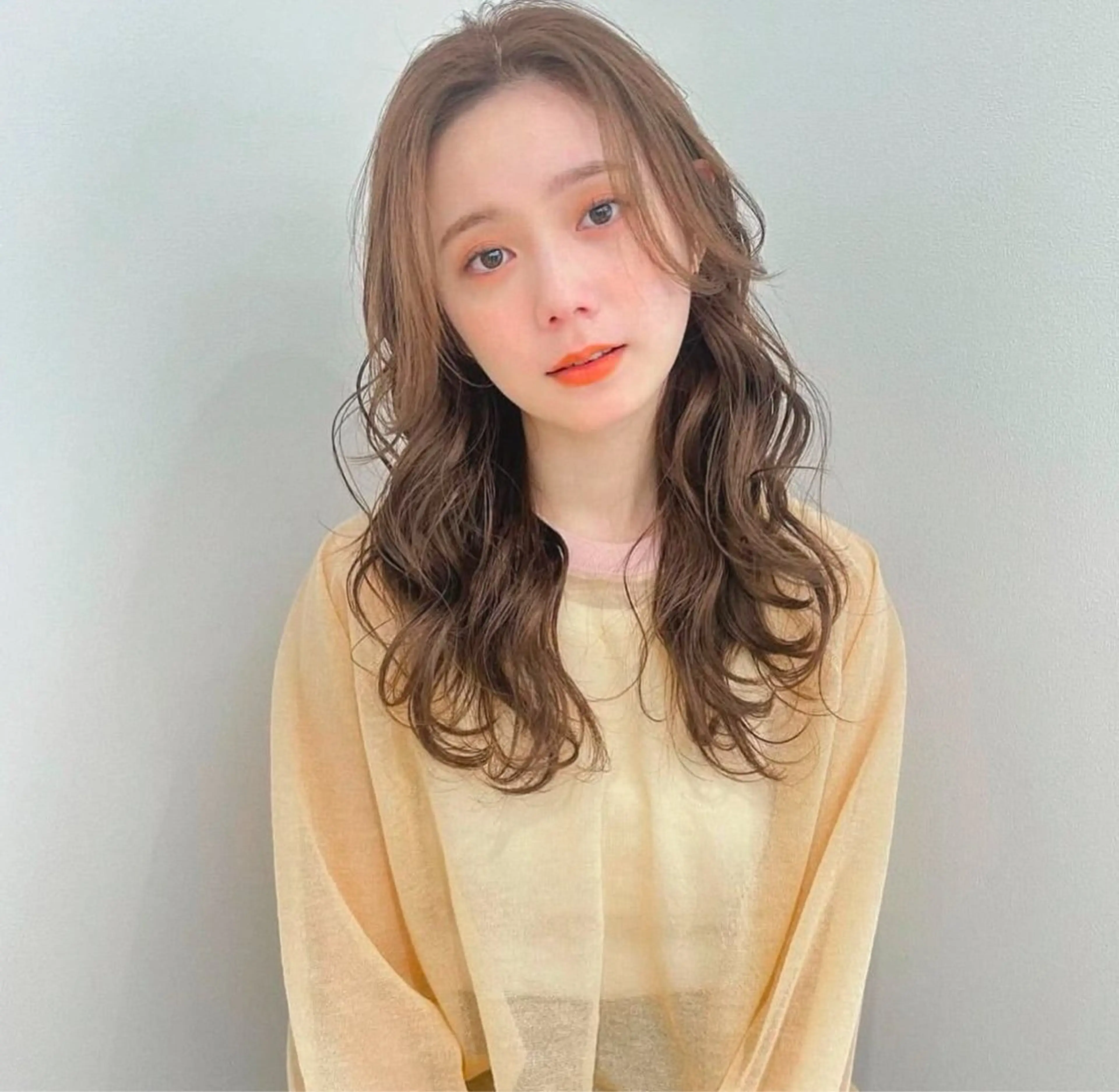 ロング パーマ ヘアアレンジ ♡透明感カラー S♡のヘアスタイル