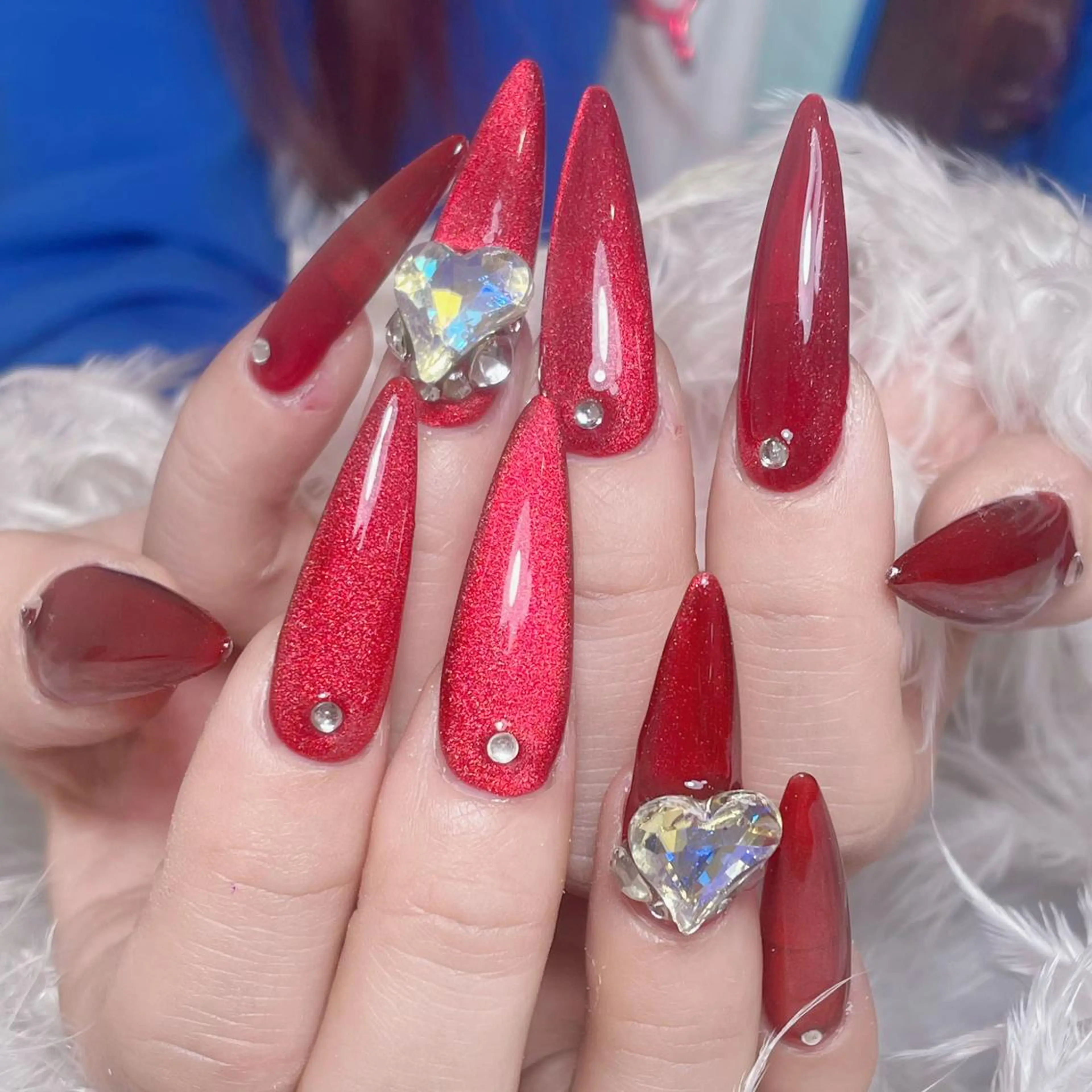 ネイル アートネイル オーロラネイル ガーリー キラキラネイル 韓国ネイル Nail Monsterのネイルデザイン