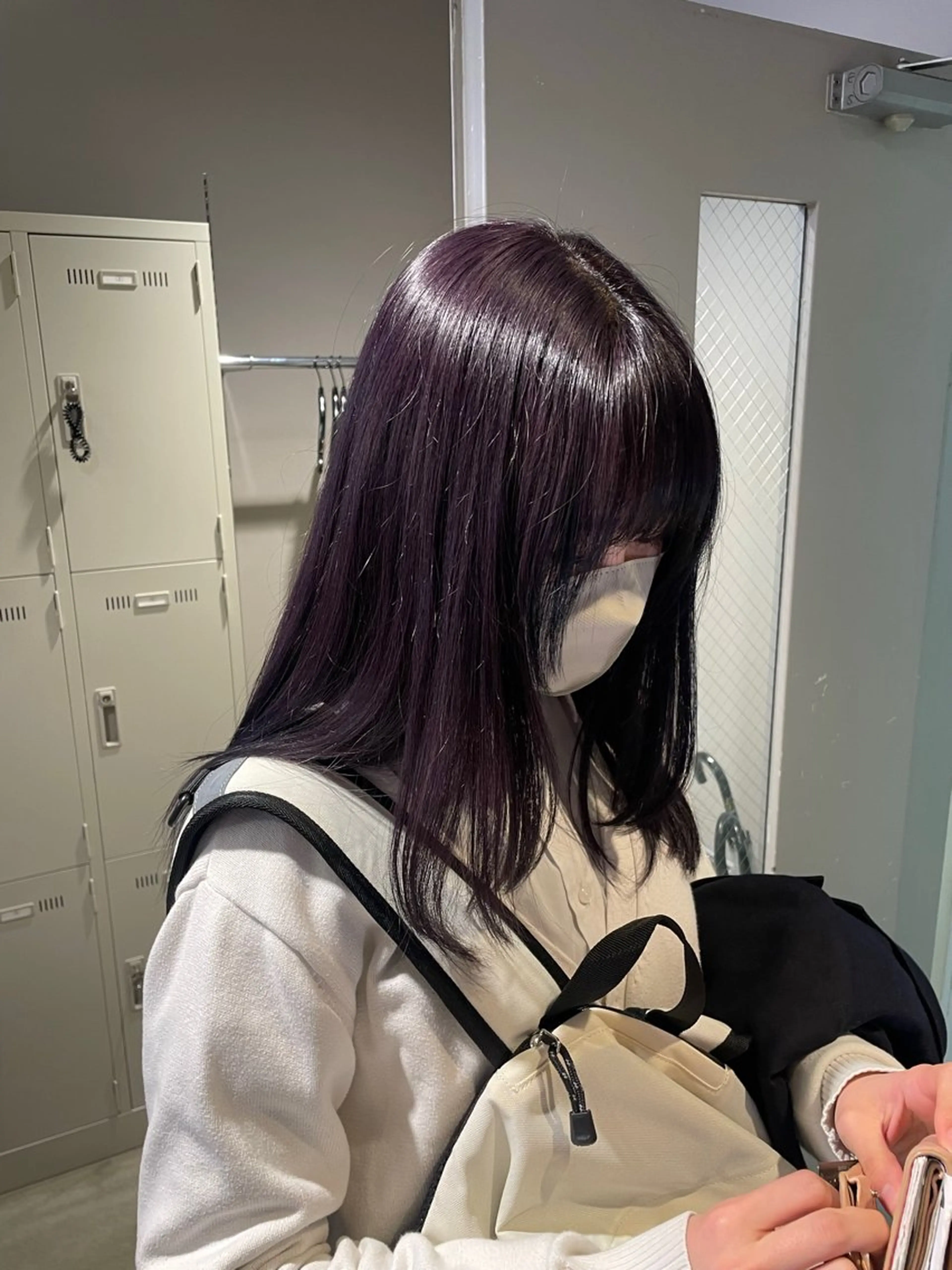 セミロング カラー ブラウンカラー ラベンダーカラー ラベンダーブラウン ラベンダーグレー レイヤーカット ヘアカラー トリートメント ヘッドスパ 表参道ハッシュカット レイヤー/リノンのヘアスタイル