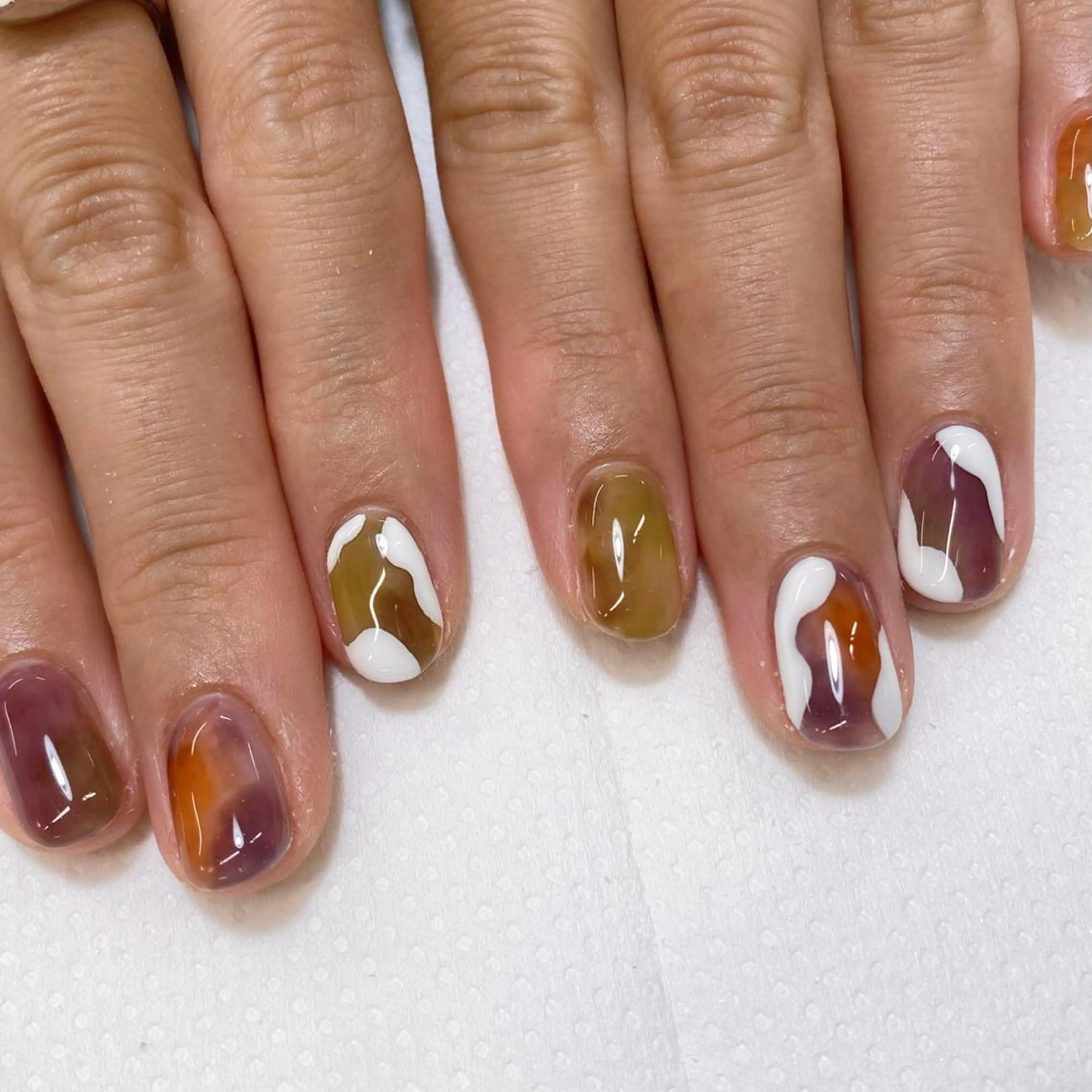 ネイル ニュアンスネイル 巻き爪補正 Umber　Miyaのネイルデザイン