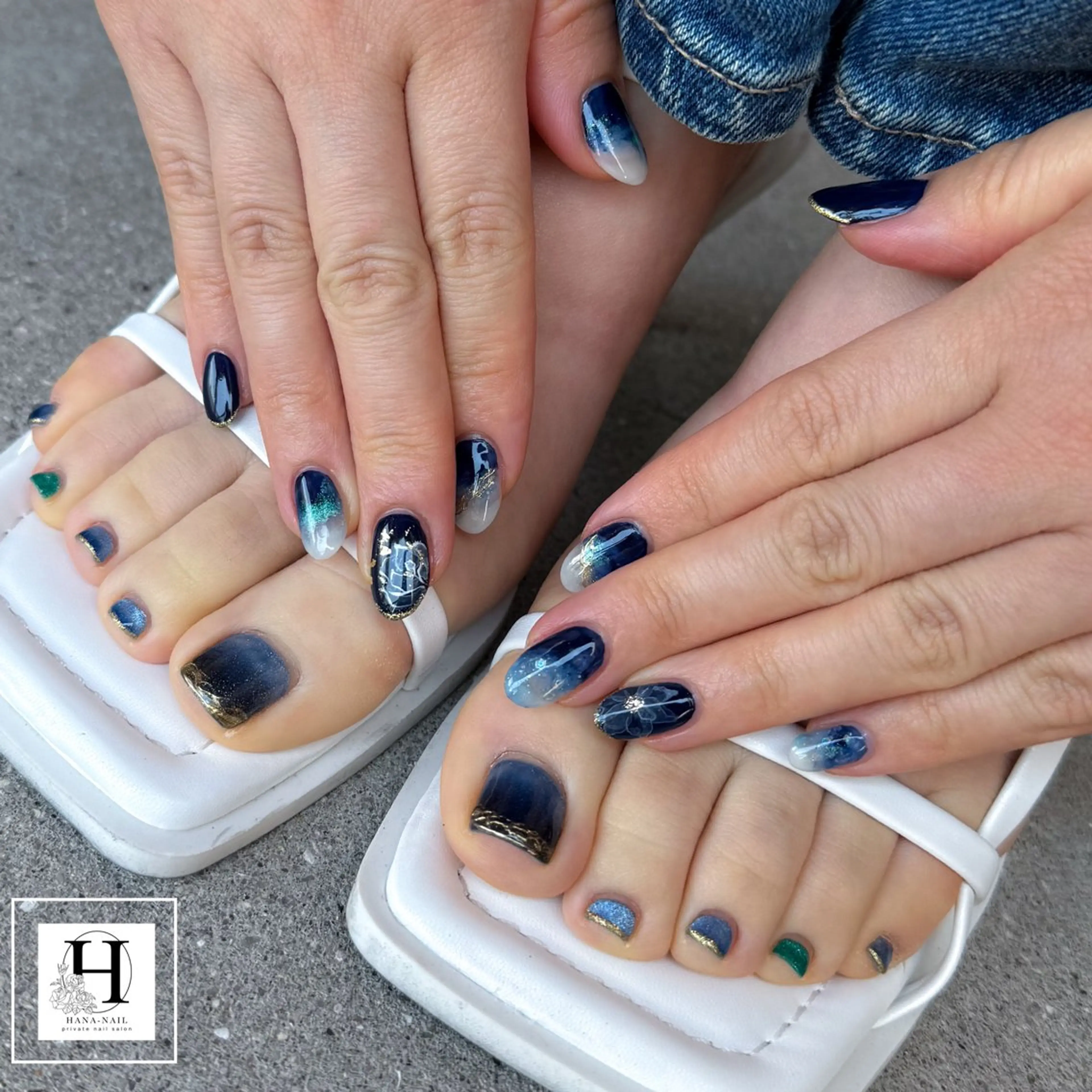 ネイル フットネイル HANA-NAILハナネイル福山所属・Kao hana-nailのネイルデザイン