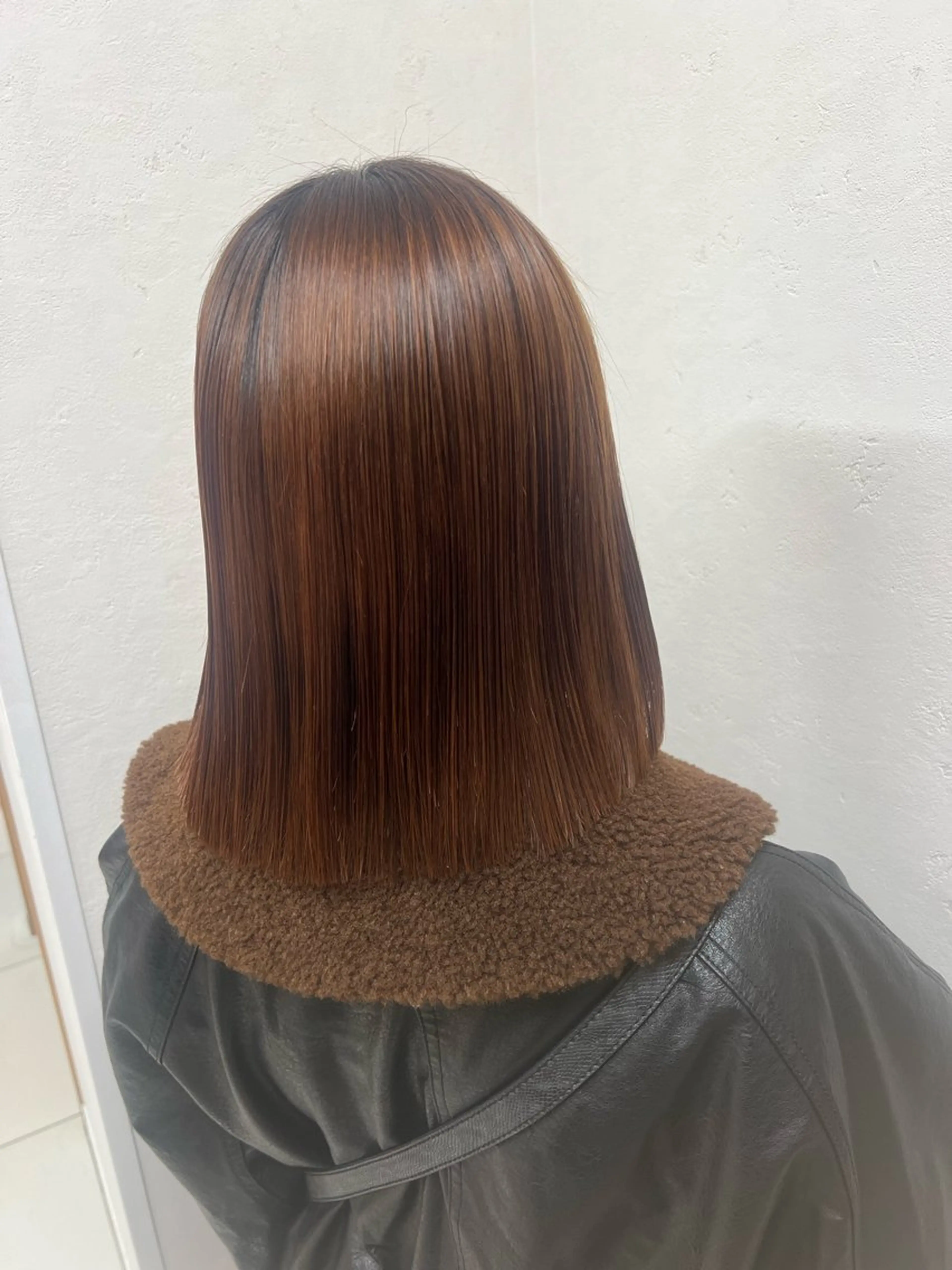 ミディアム ボブ カット ボブ/縮毛矯正/ カラー/さちかのヘアスタイル