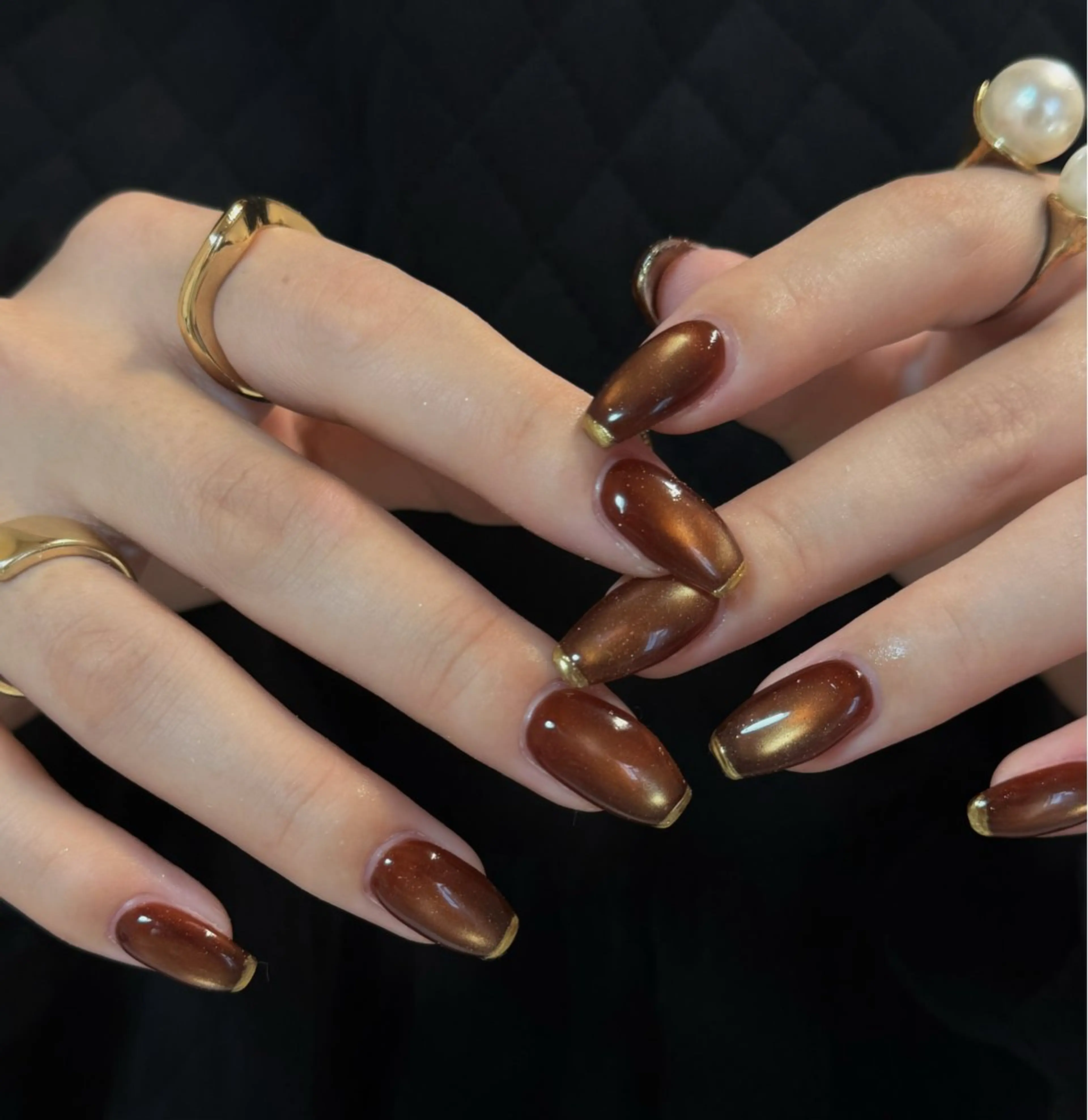 マグネットベース色+ミラーのフレンチ✨『パラジェル追加500💅🏻』の写真