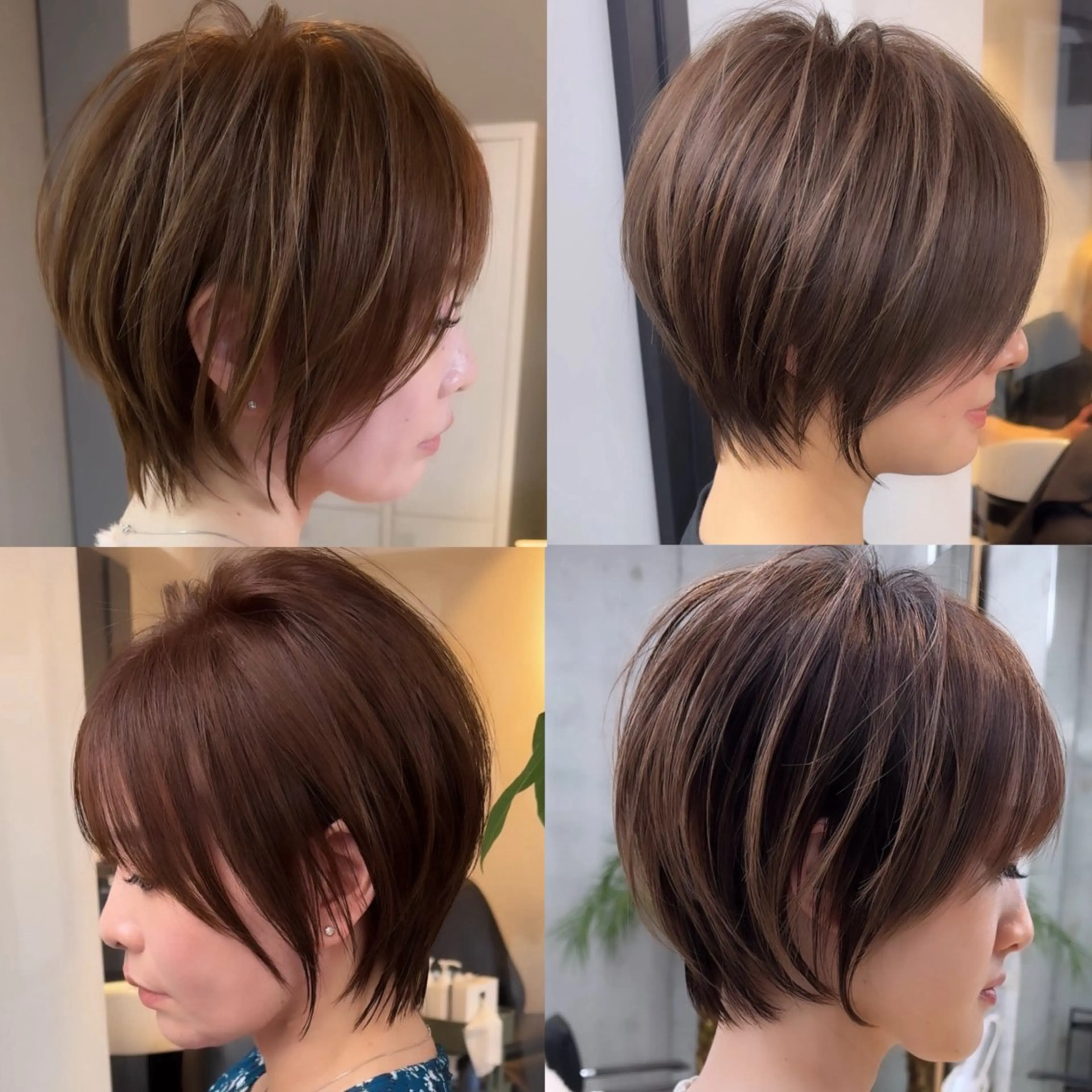 ショート カラー カット ヘアカラー トリートメント 縮毛矯正/ボブ 新宿/ショート/航輝のヘアスタイル
